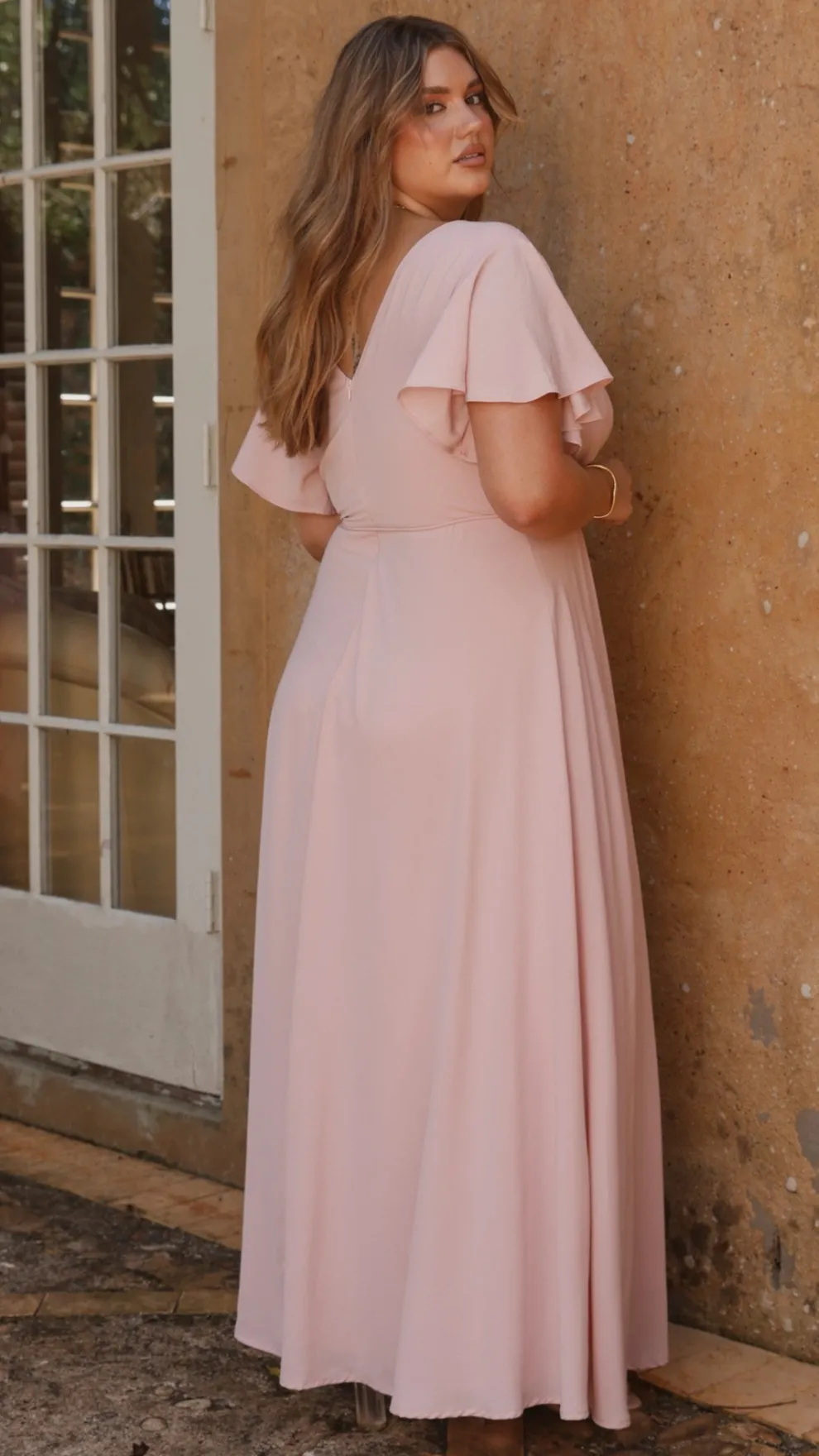 Charlize Maxi Dress - Dusty Pink