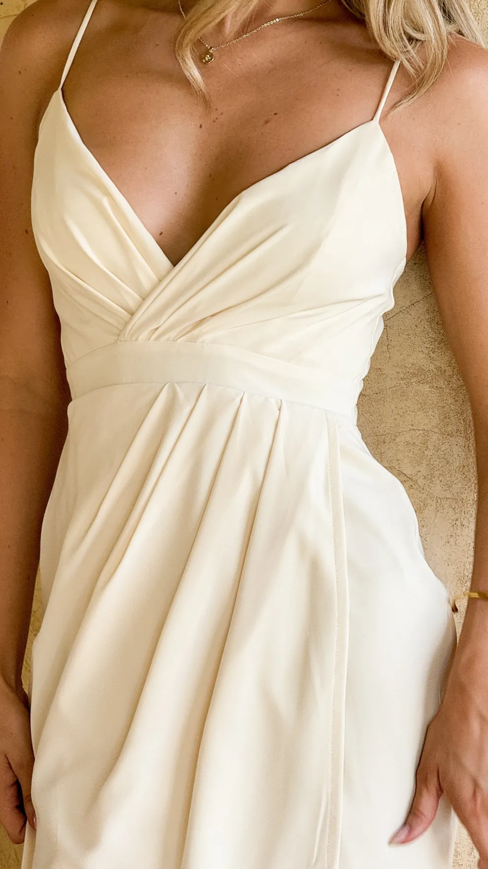 Charlotte Draped Maxi Dress - Yellow