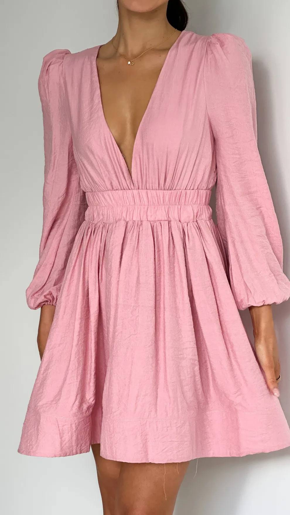 Charlotte Mini Dress - Soft Pink