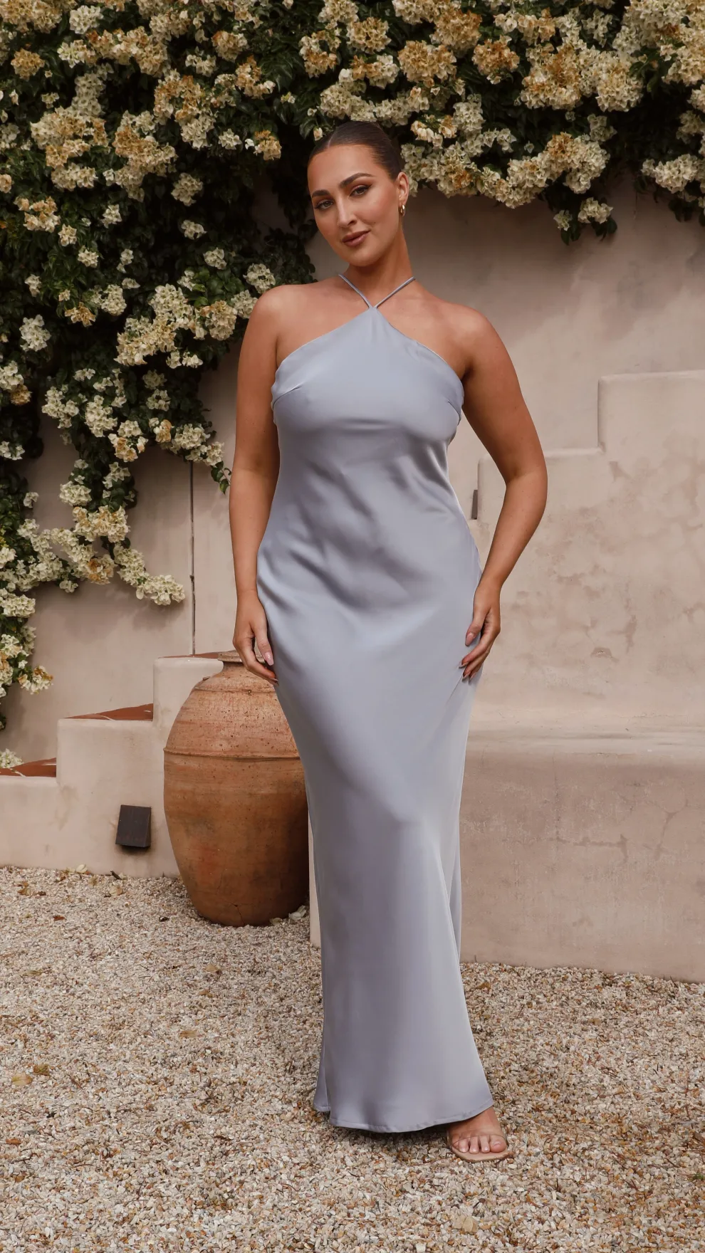 Chiara Maxi Dress - Steel Blue