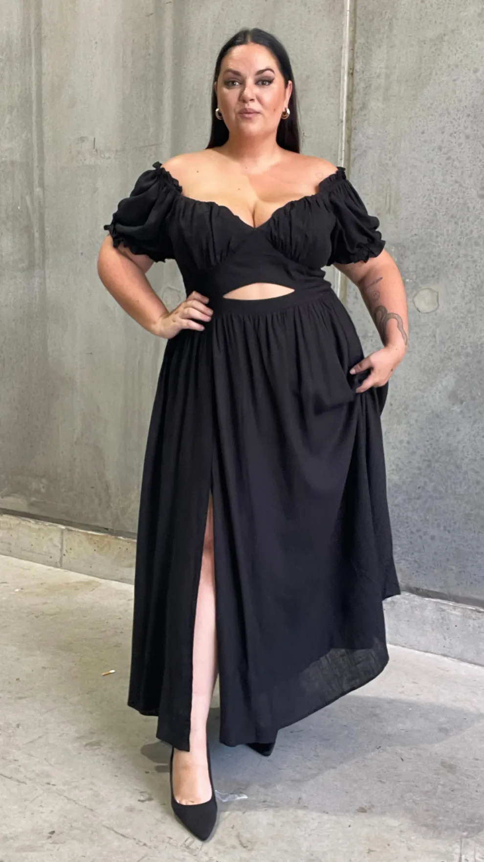 Christina Maxi Dress - Black