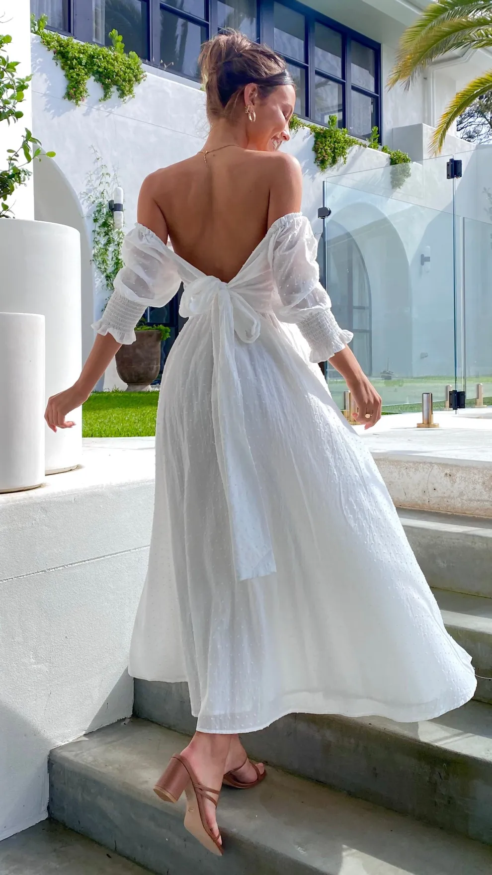 Cierra Midi Dress - White