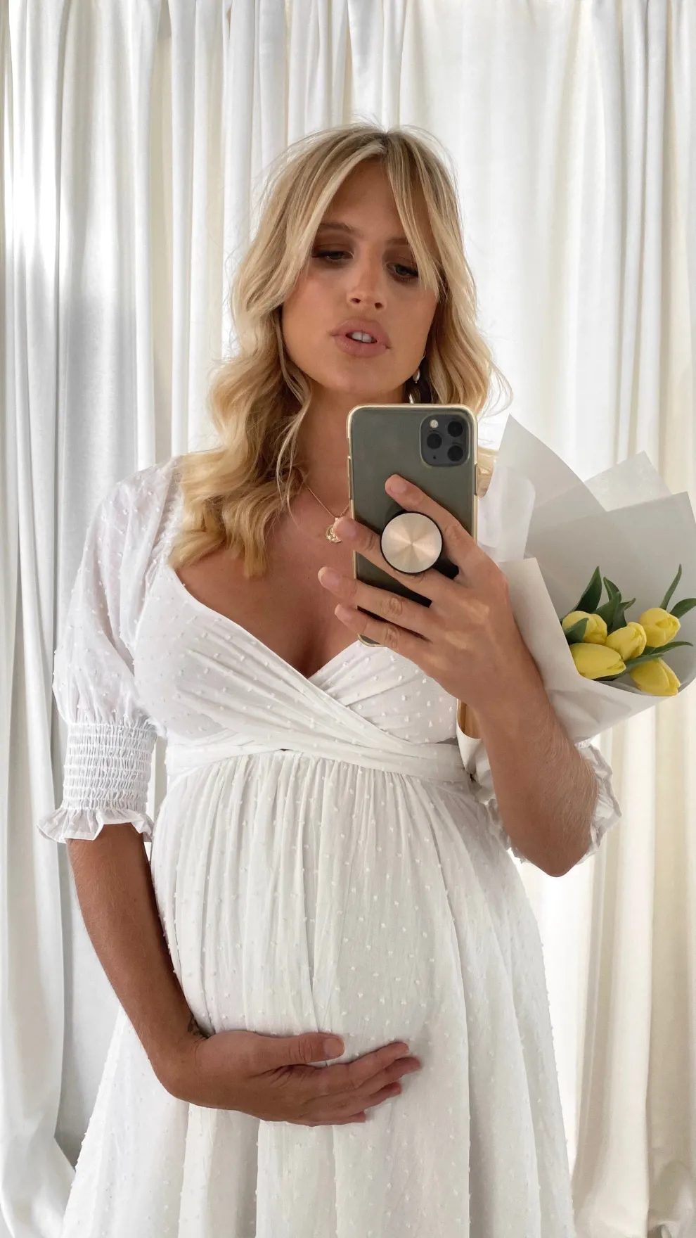 Cierra Midi Dress - White