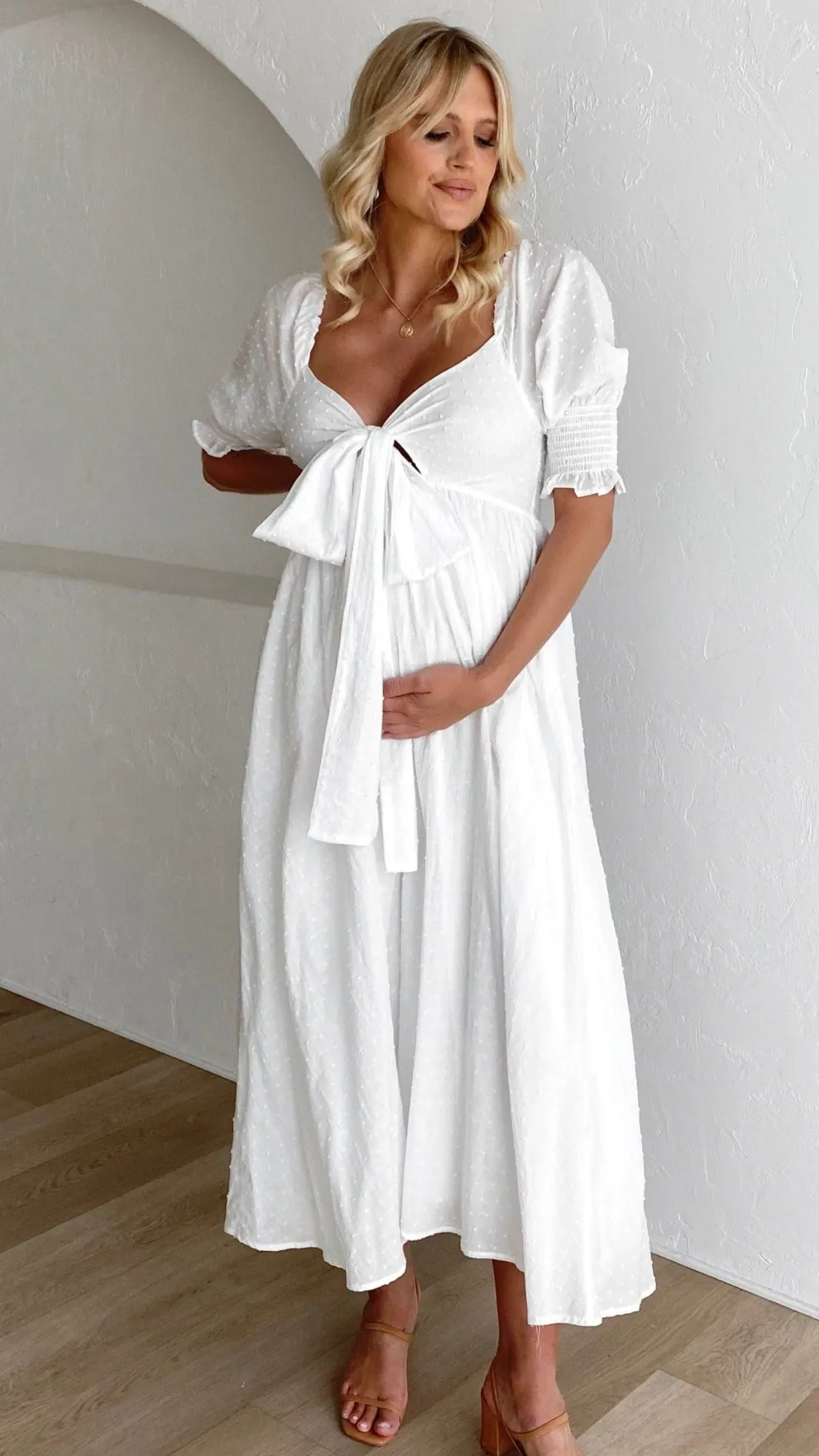 Cierra Midi Dress - White