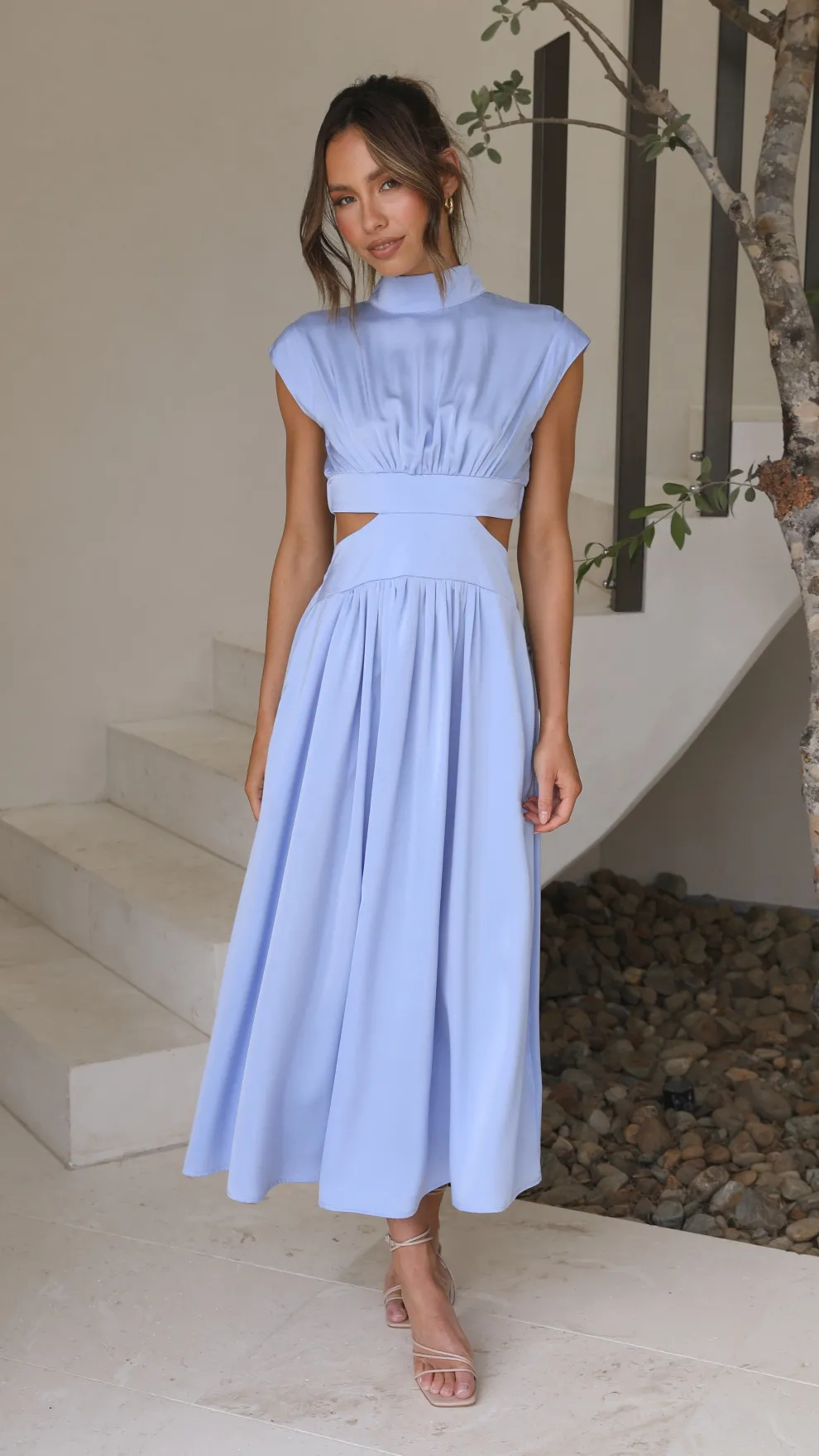 Cindie Midi Dress - Blue