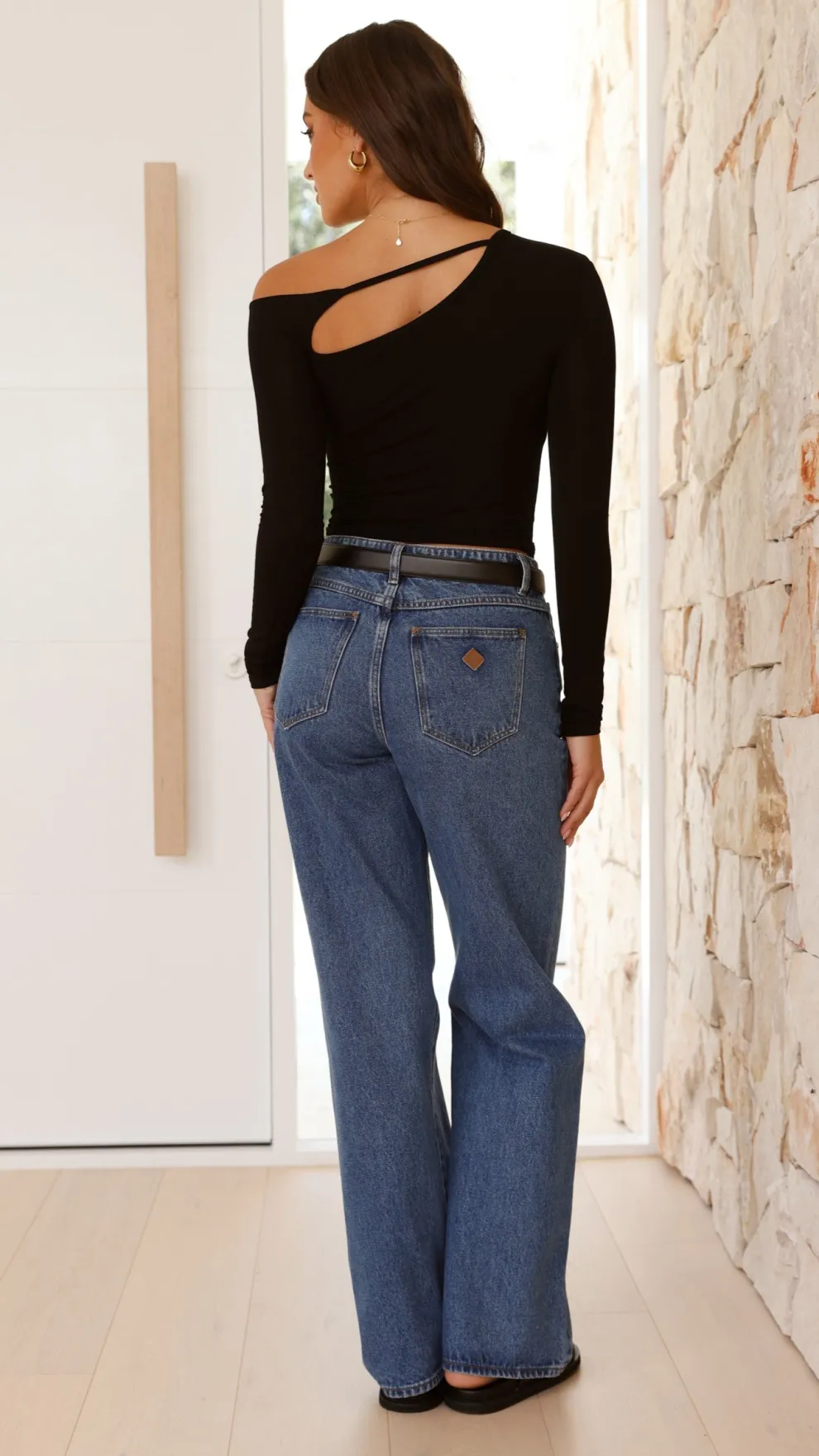 Constance Long Sleeve Top - Black