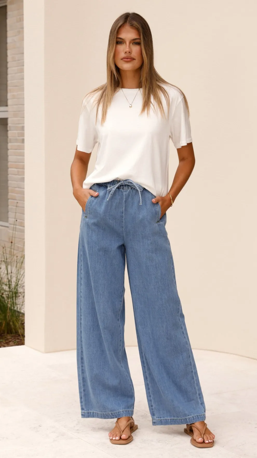 Darby Pant - Mid Blue Denim