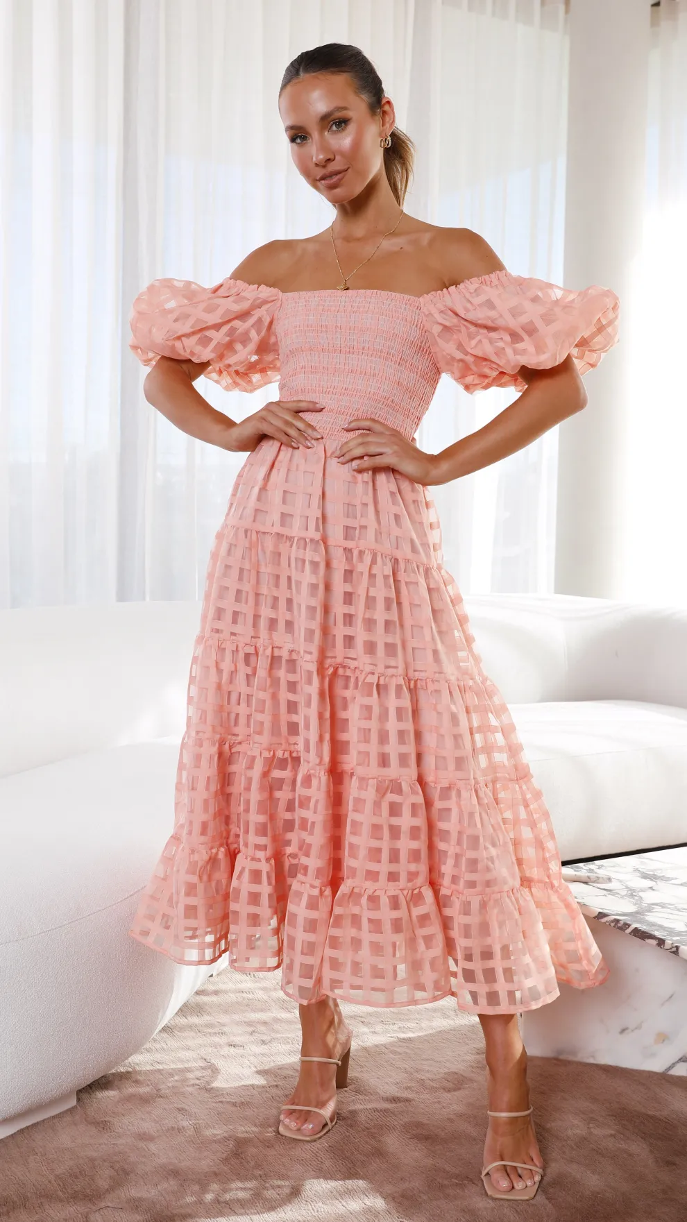 Deemi Maxi Dress - Peach