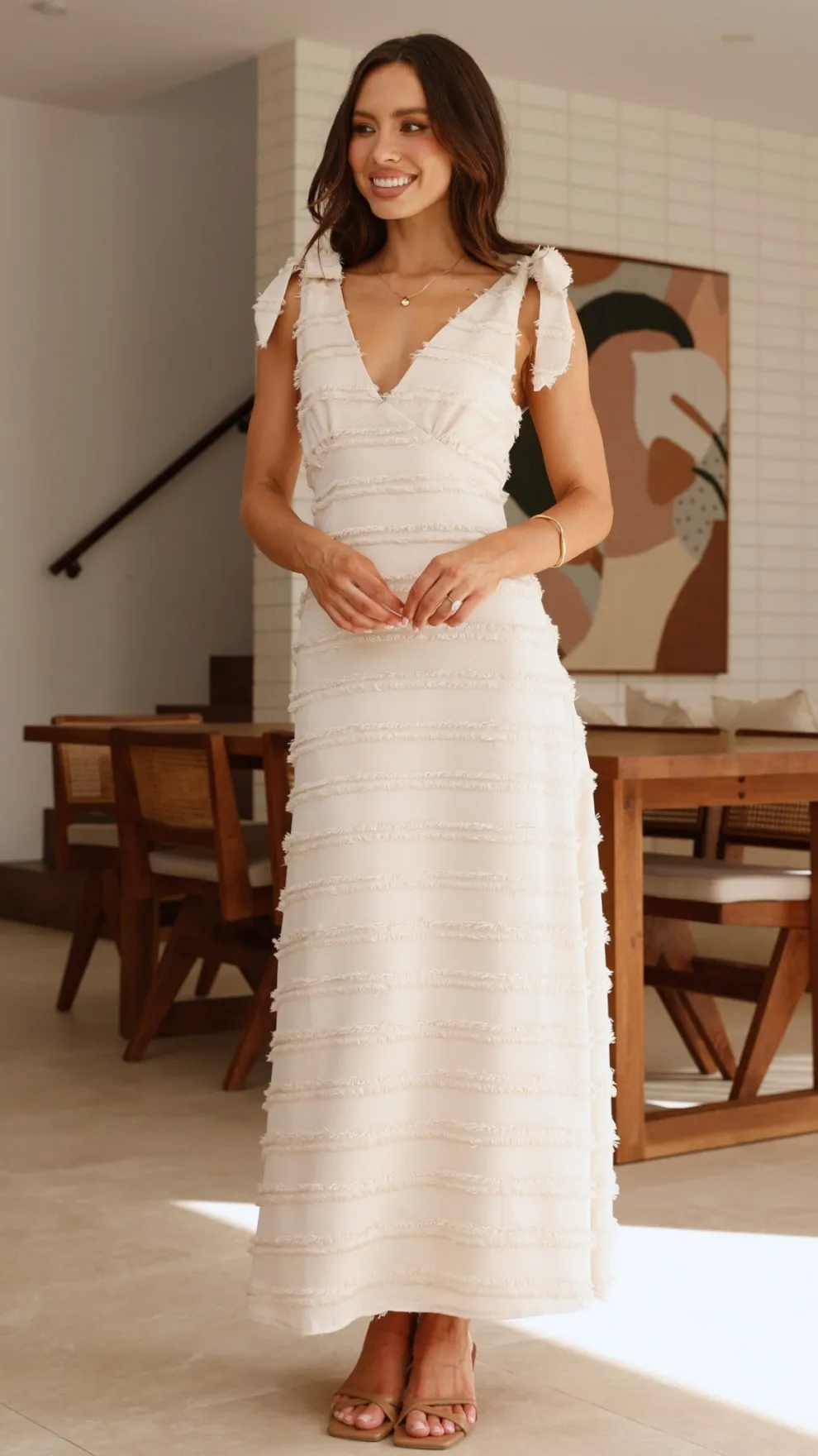 Dela Maxi Dress - Cream