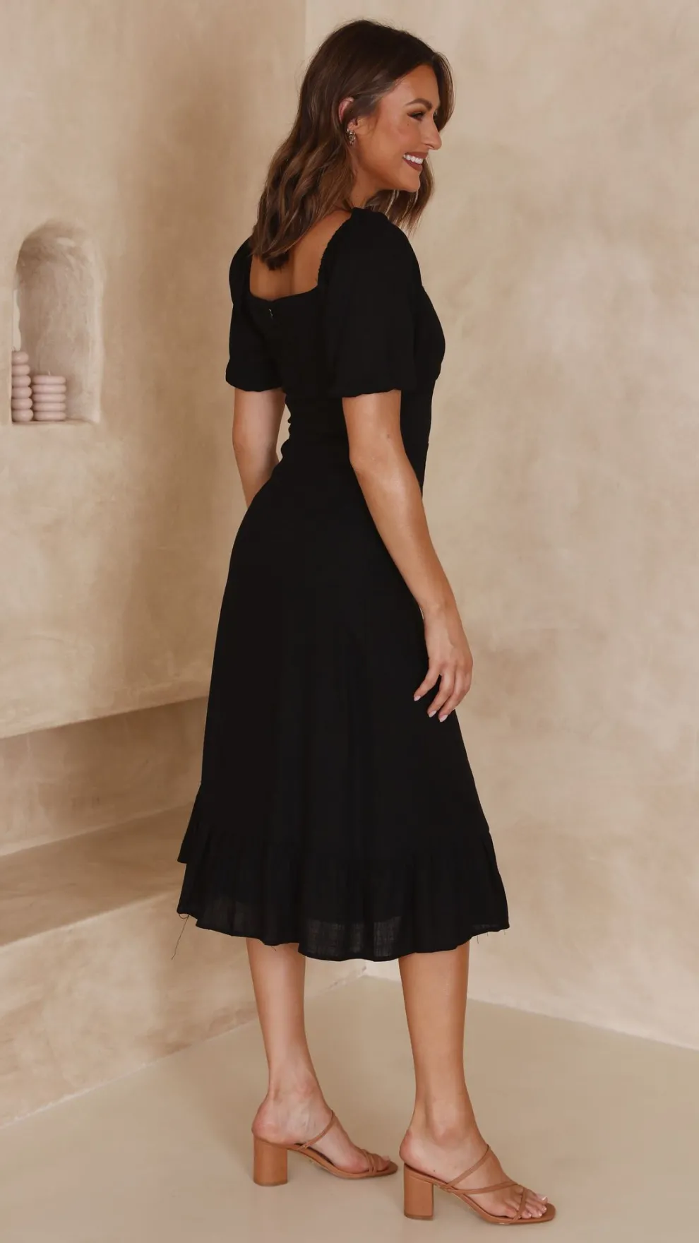Dixie Midi Dress - Black
