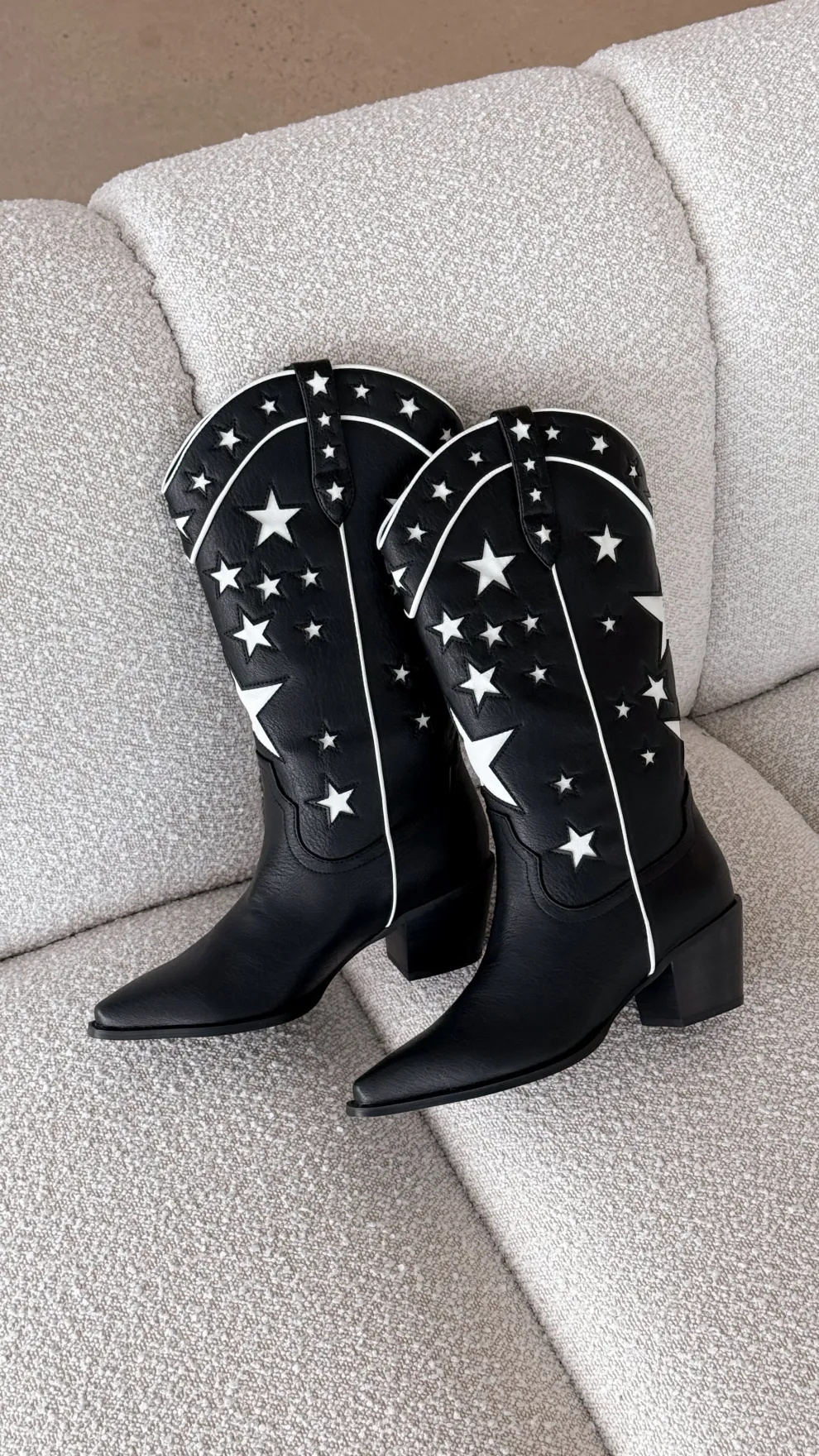 Dollie Boots - Black-White