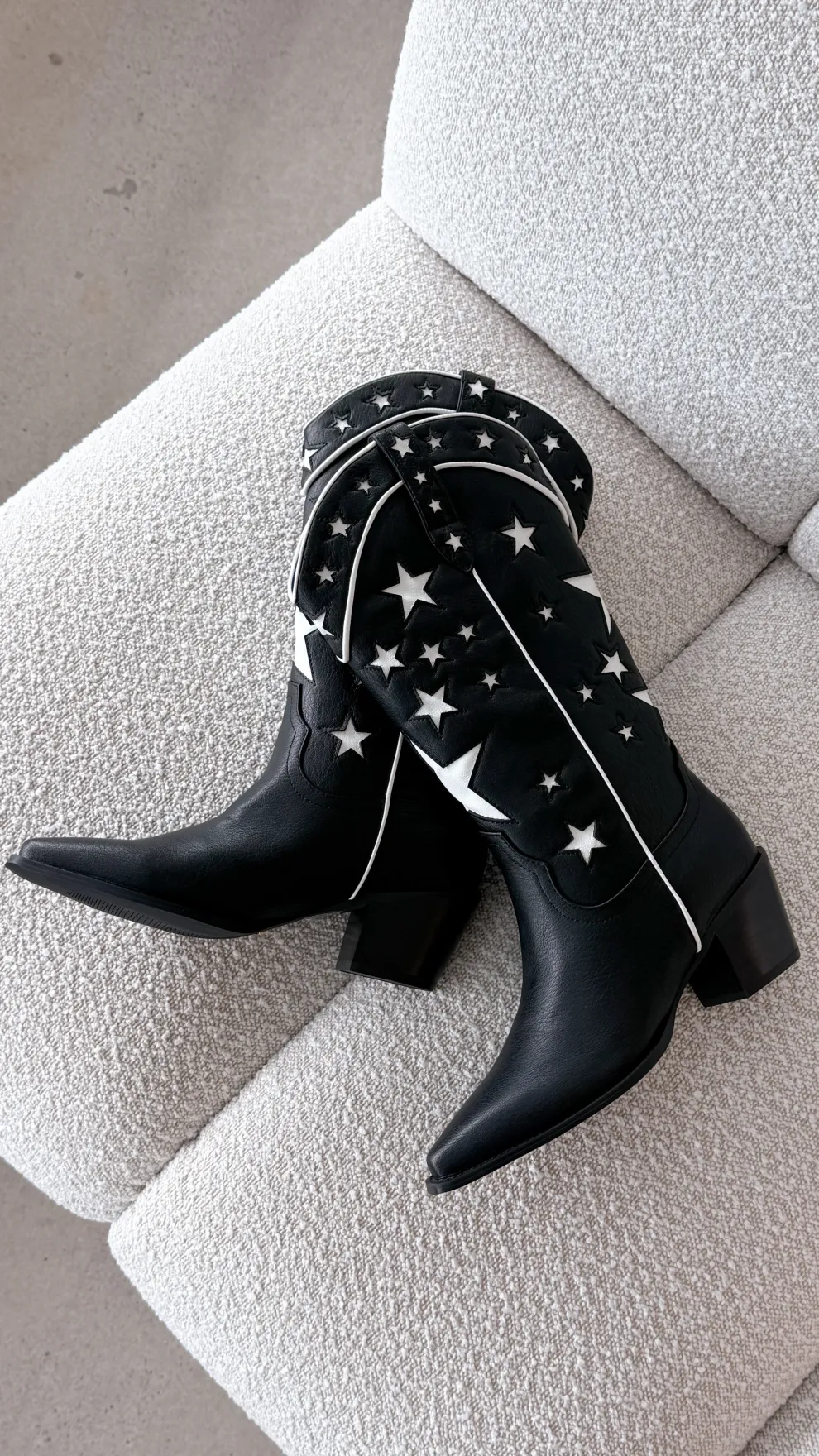 Dollie Boots - Black-White