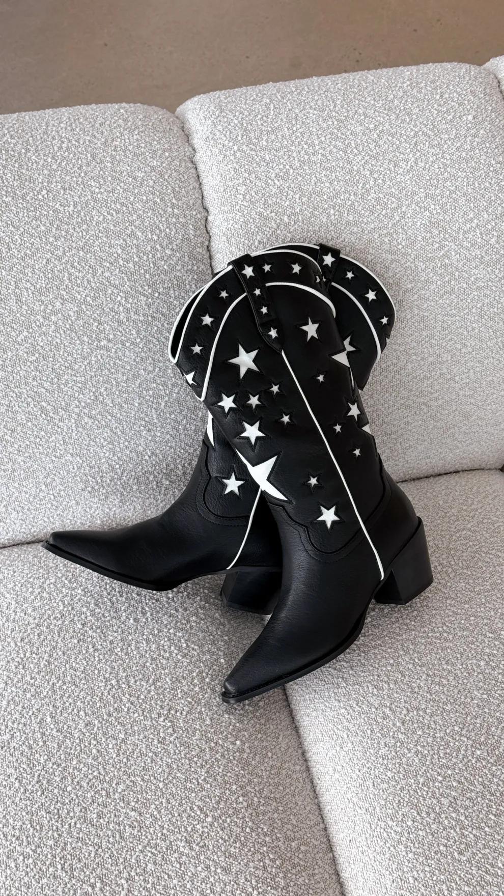 Dollie Boots - Black-White
