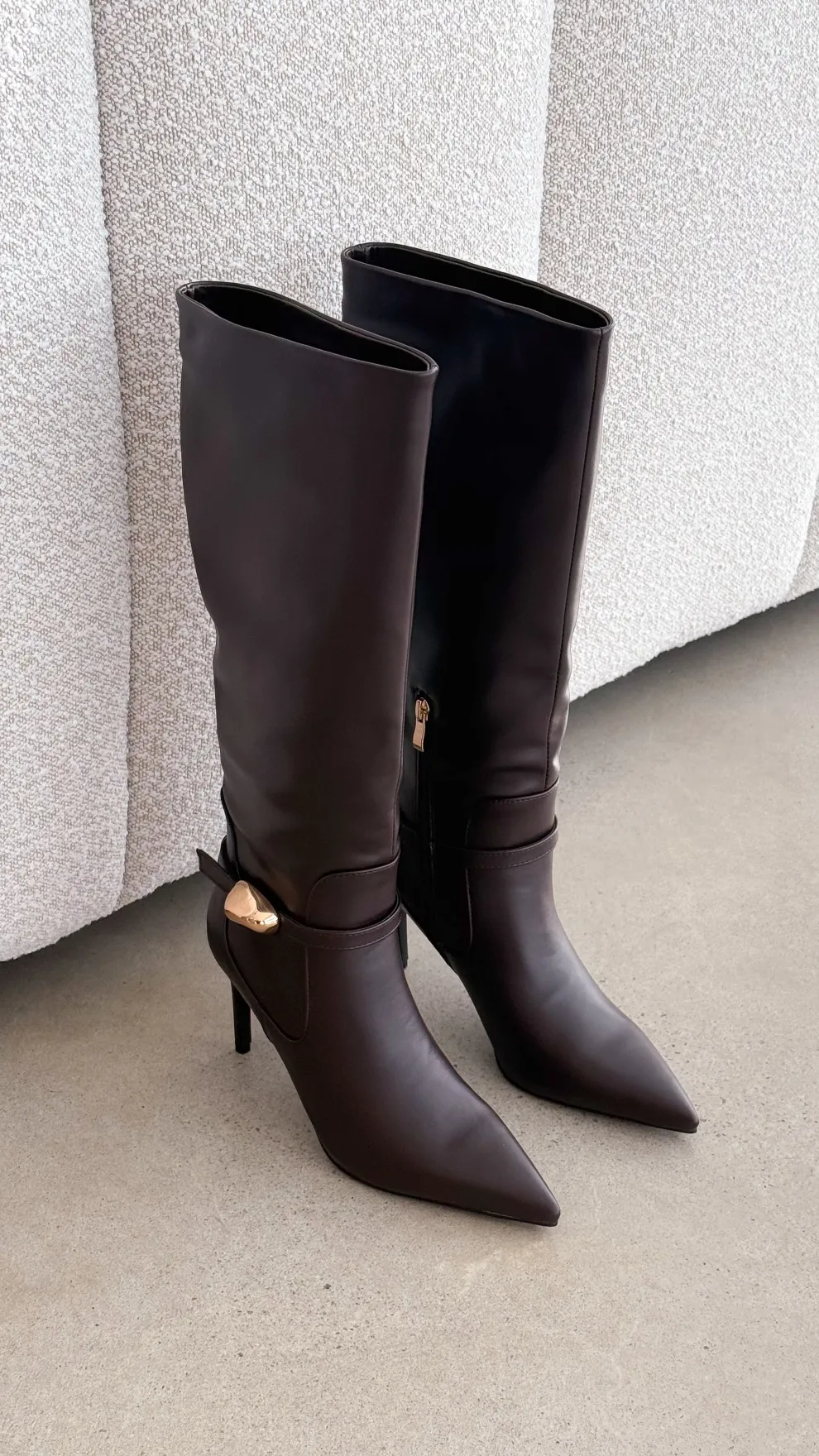 Druella Heeled Boot - Dark Cacao