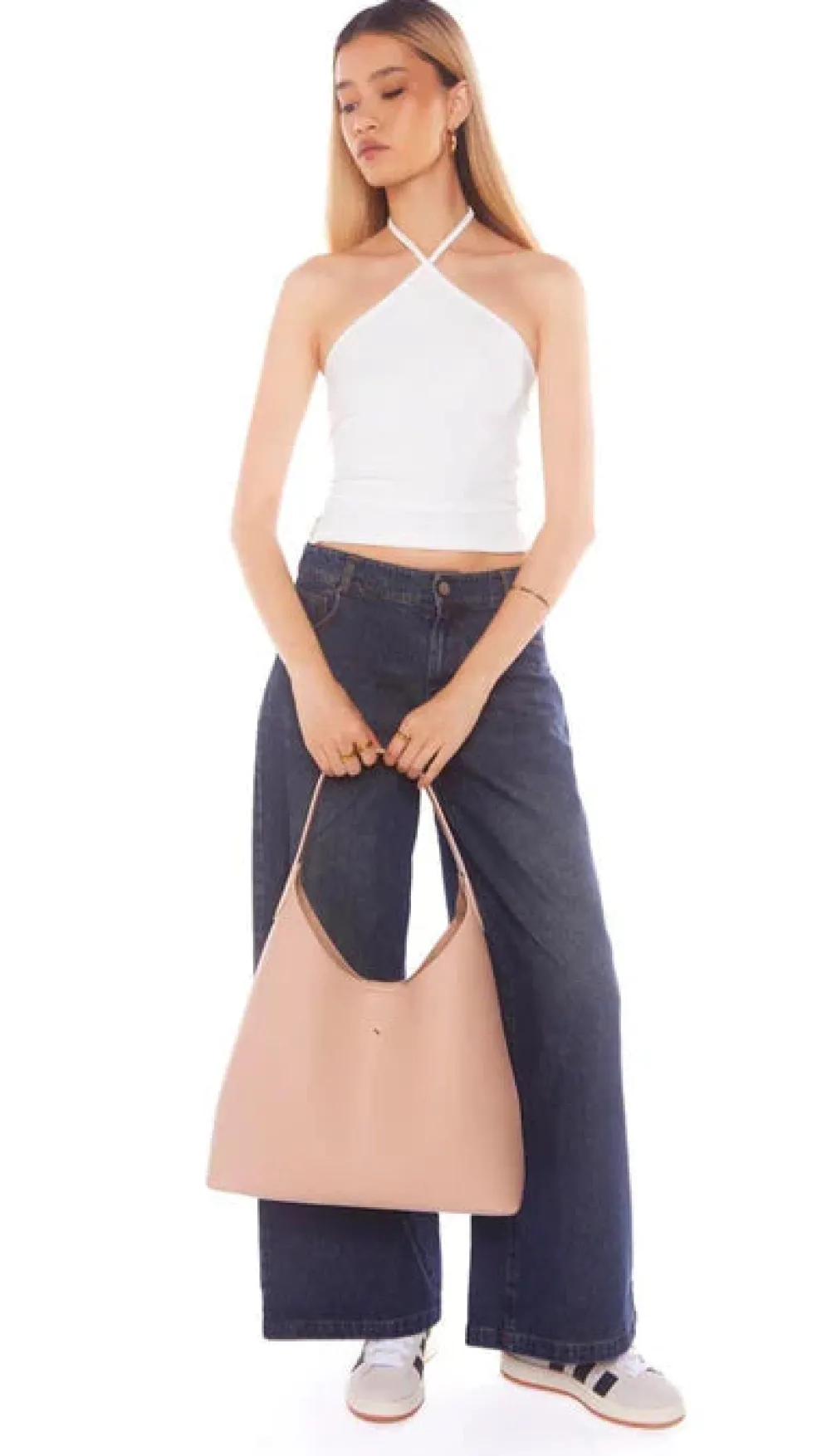 Duke Hobo Bag - Nude PU