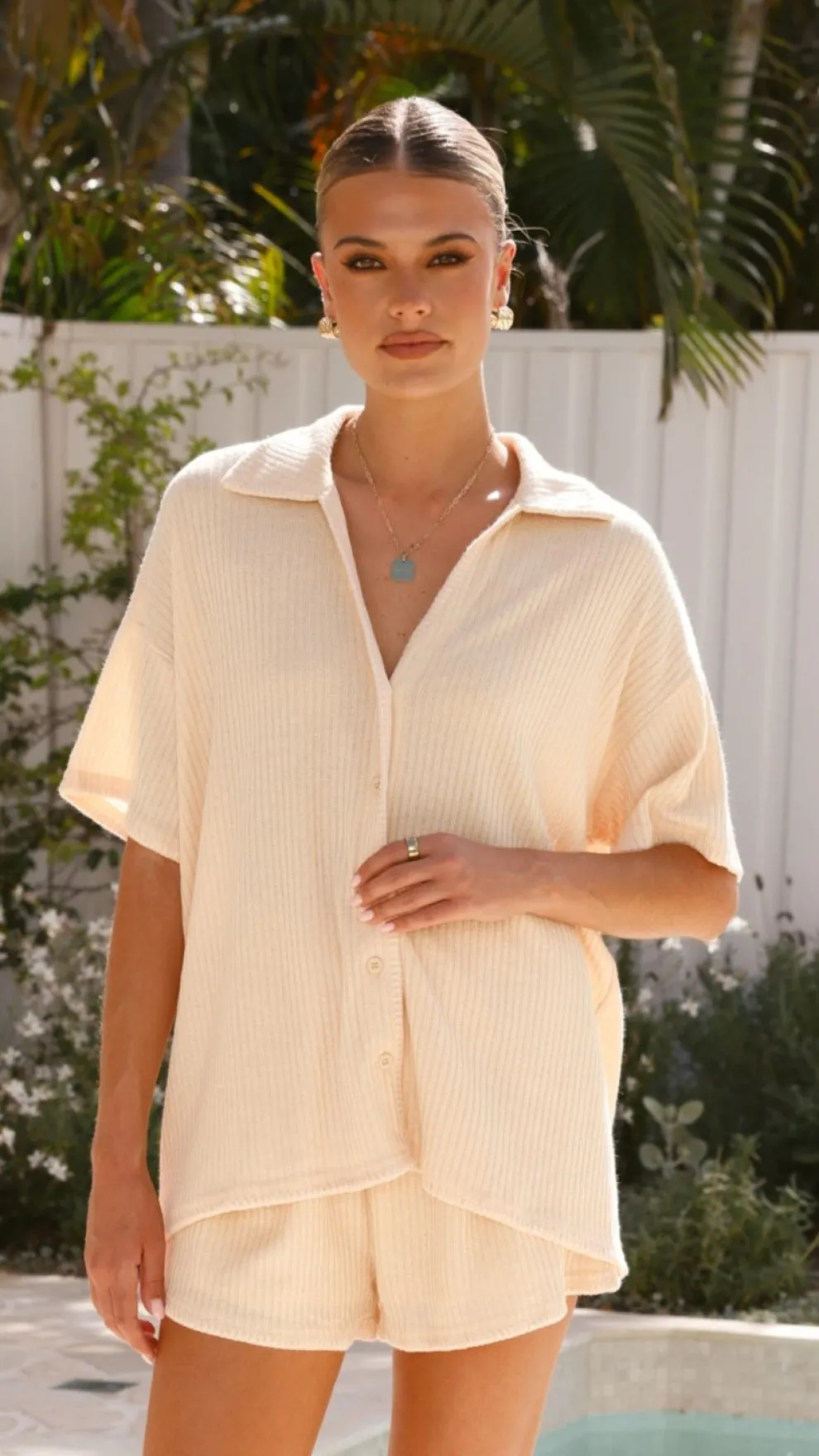 Eden Knit Top and Shorts Set - Yellow