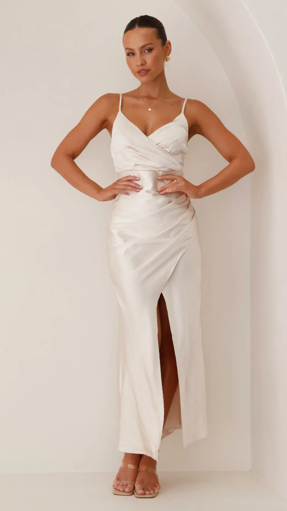 Elsa Midi Dress - Champagne