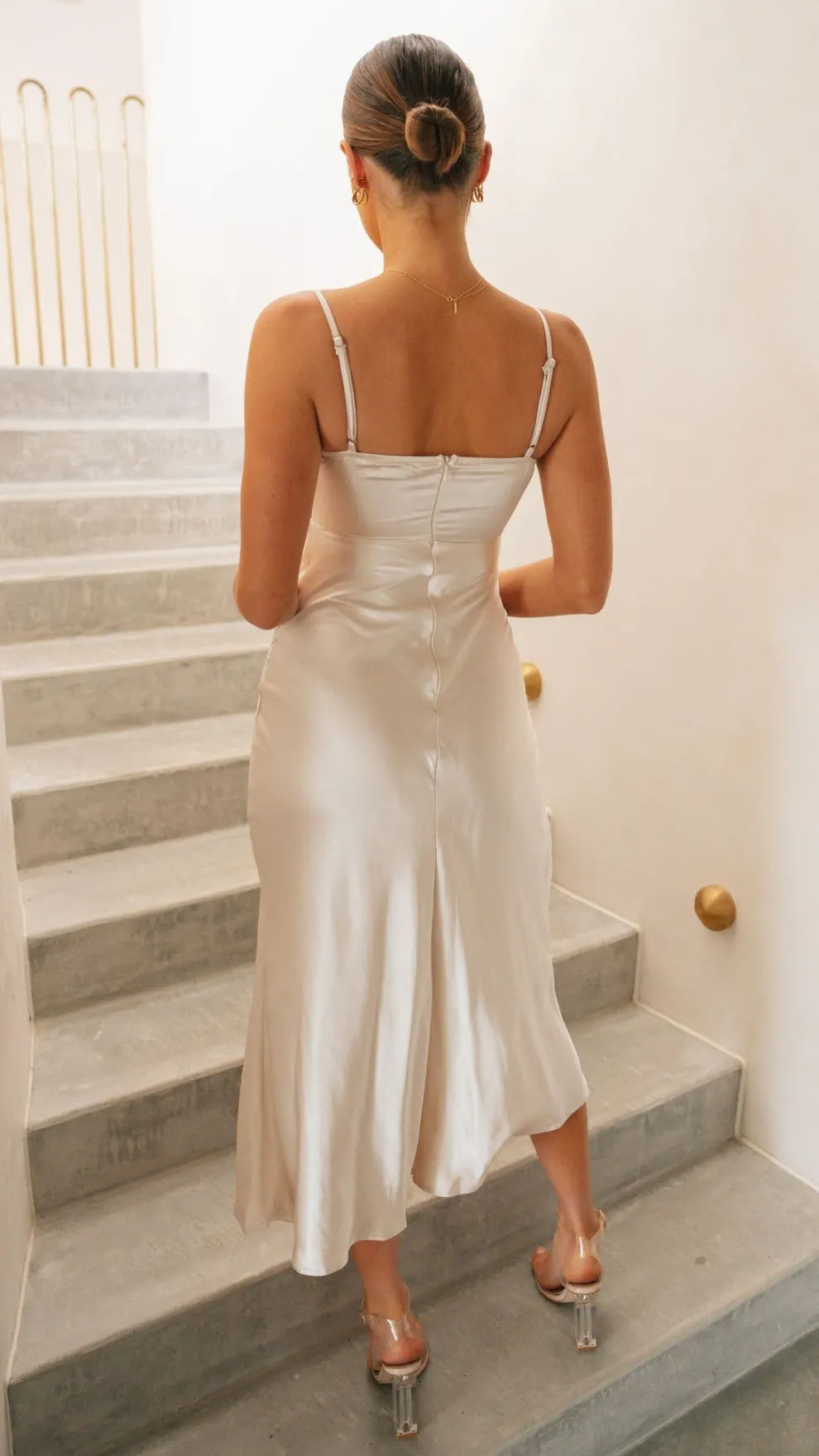 Elsa Midi Dress - Champagne