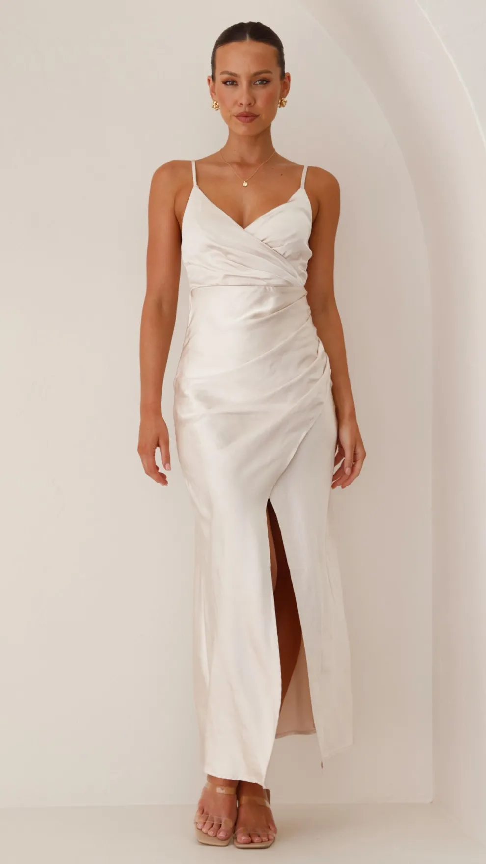 Elsa Midi Dress - Champagne