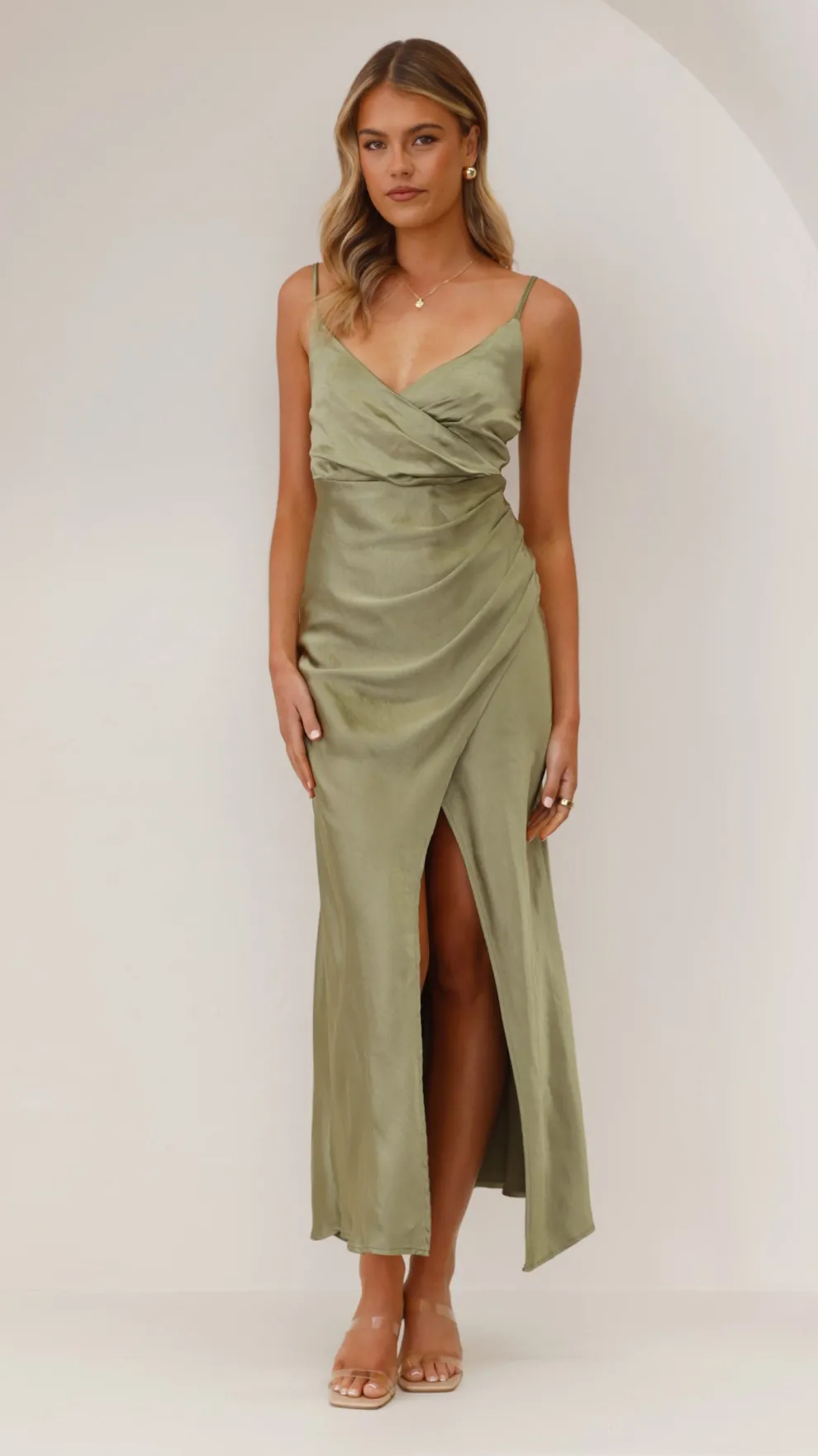 Elsa Midi Dress - Olive