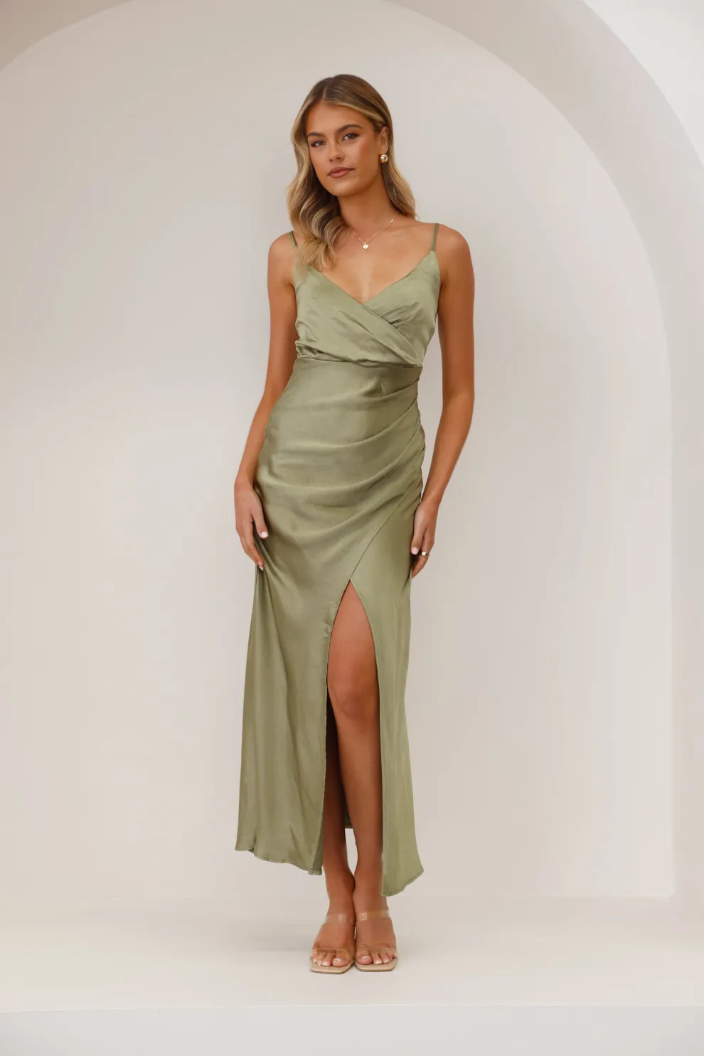Elsa Midi Dress - Olive