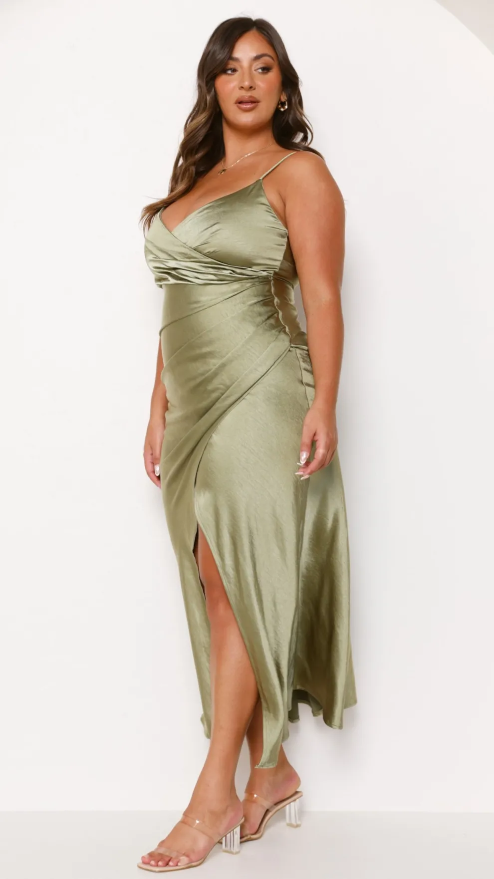 Elsa Midi Dress - Olive