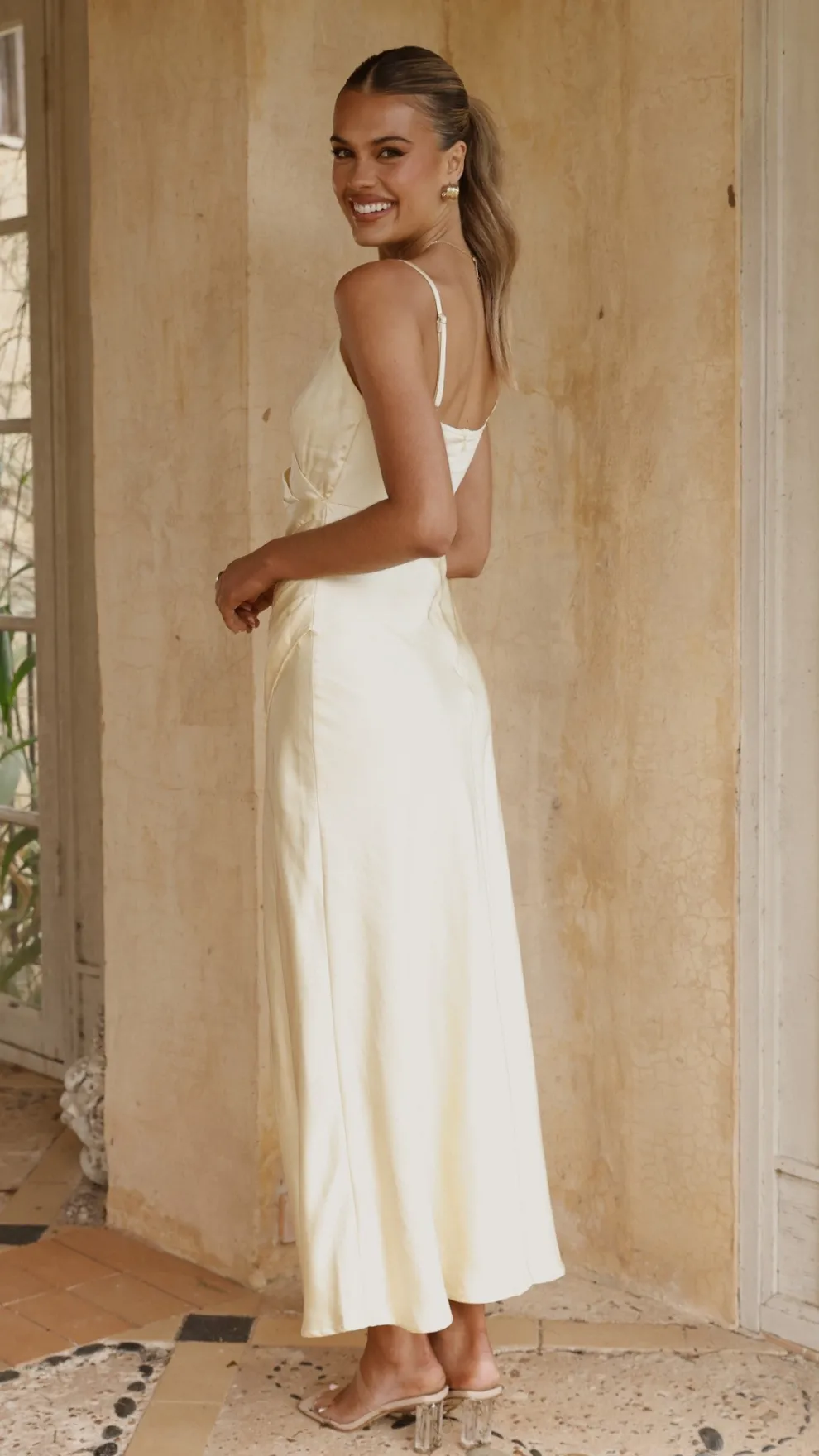 Elsa Midi Dress - Yellow