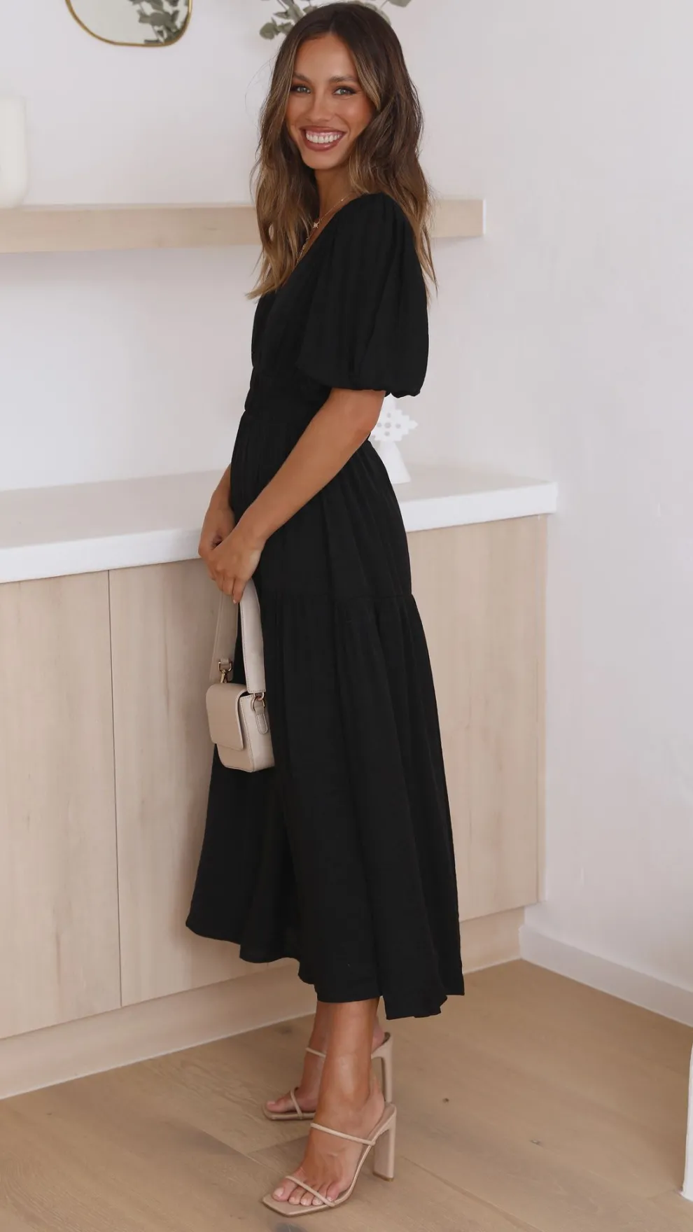 Erin Midi Dress - Black