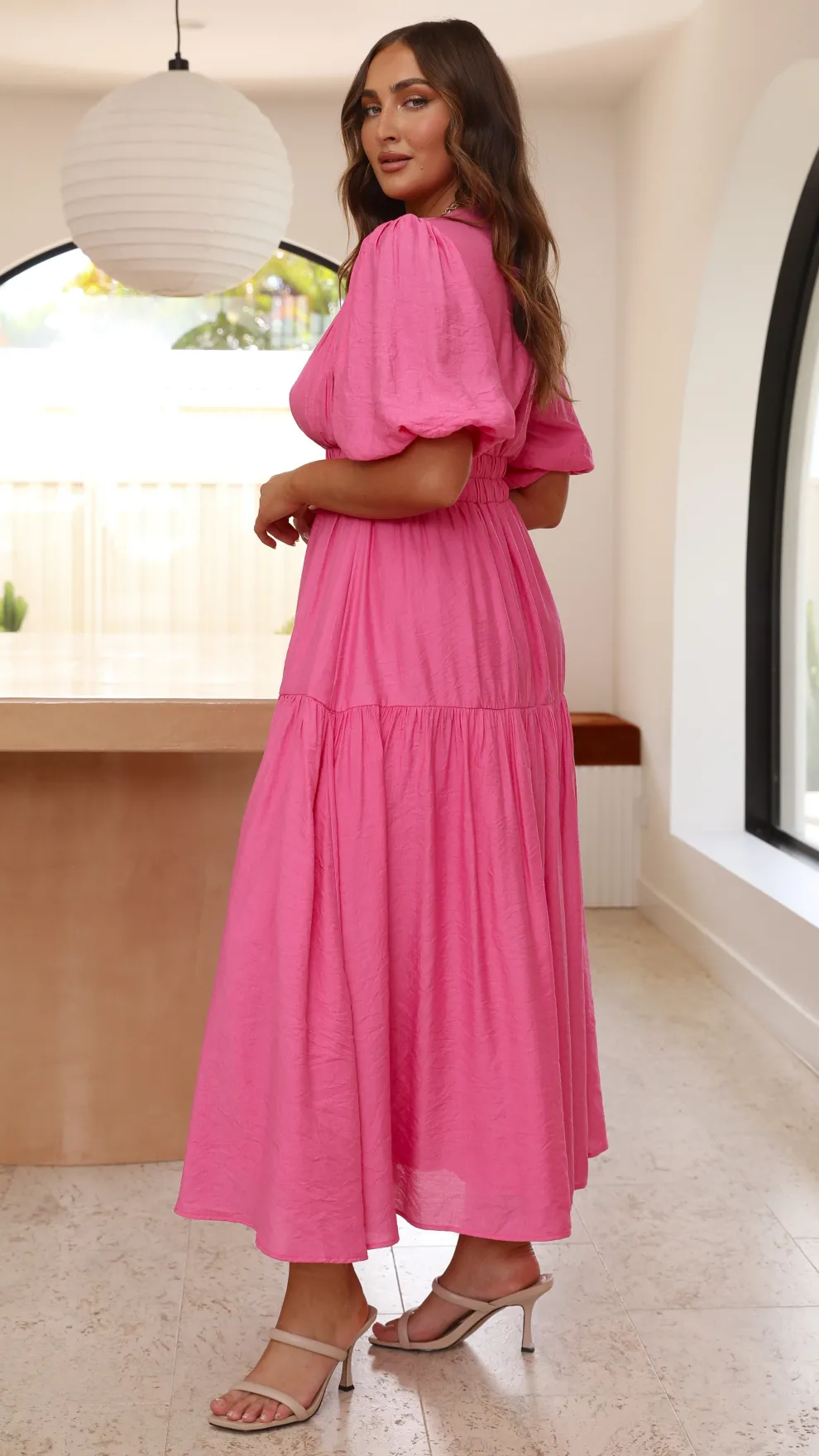 Erin Midi Dress - Pink