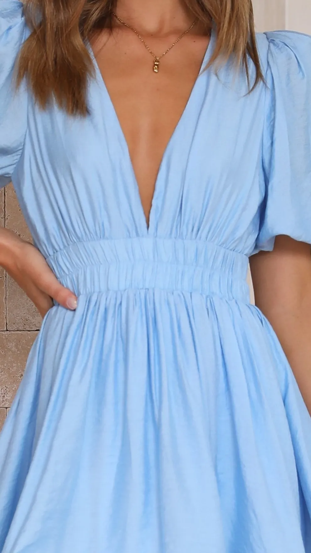 Erin Mini Dress - Blue