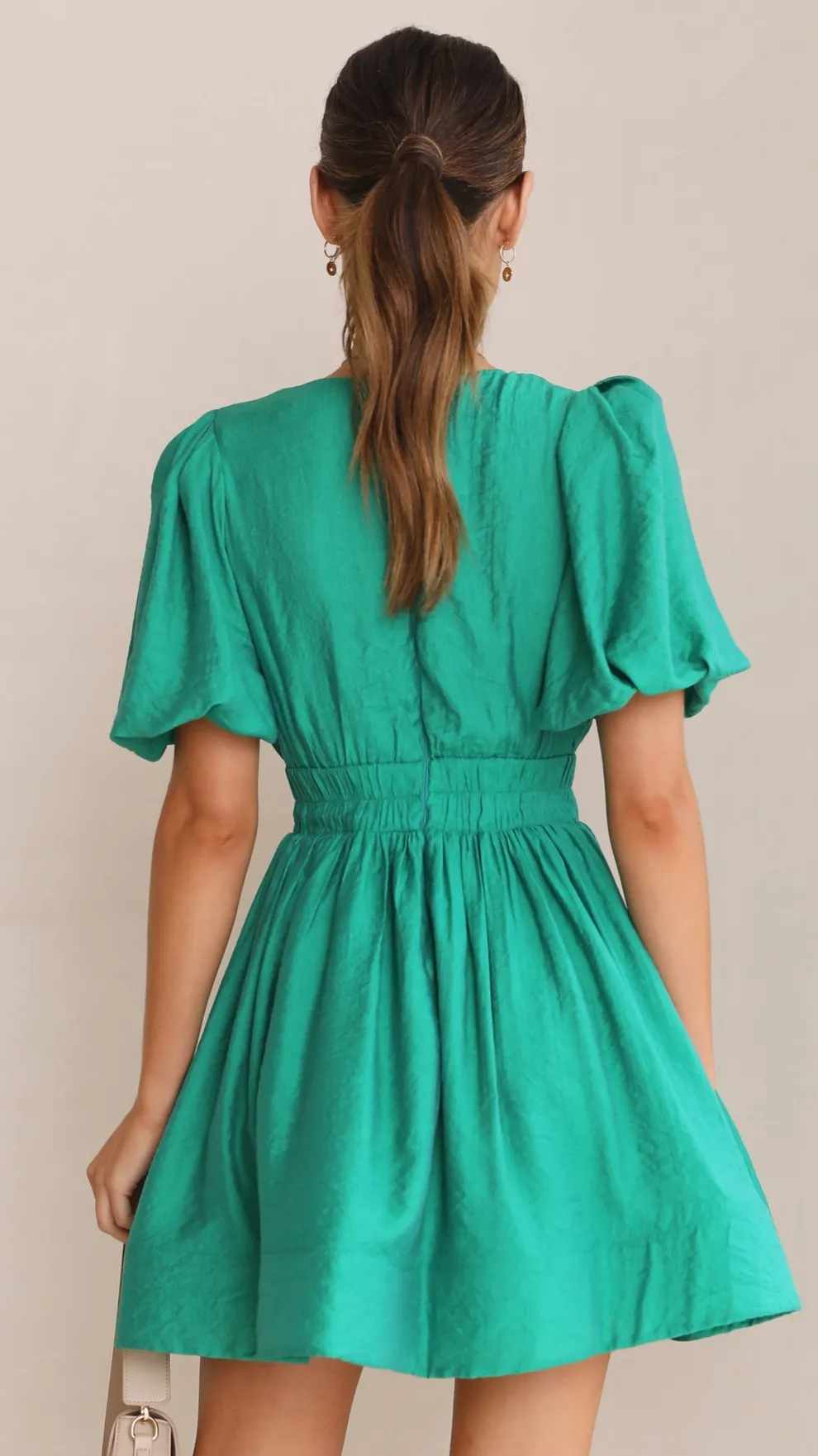 Erin Mini Dress - Emerald