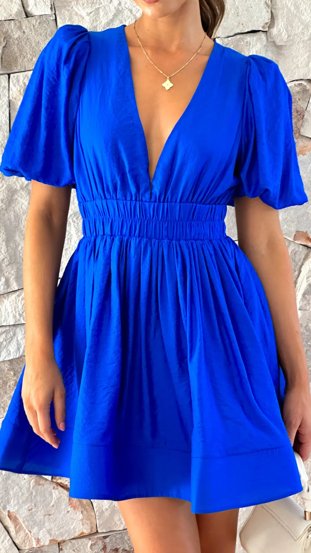 Erin Mini Dress - Royal Blue