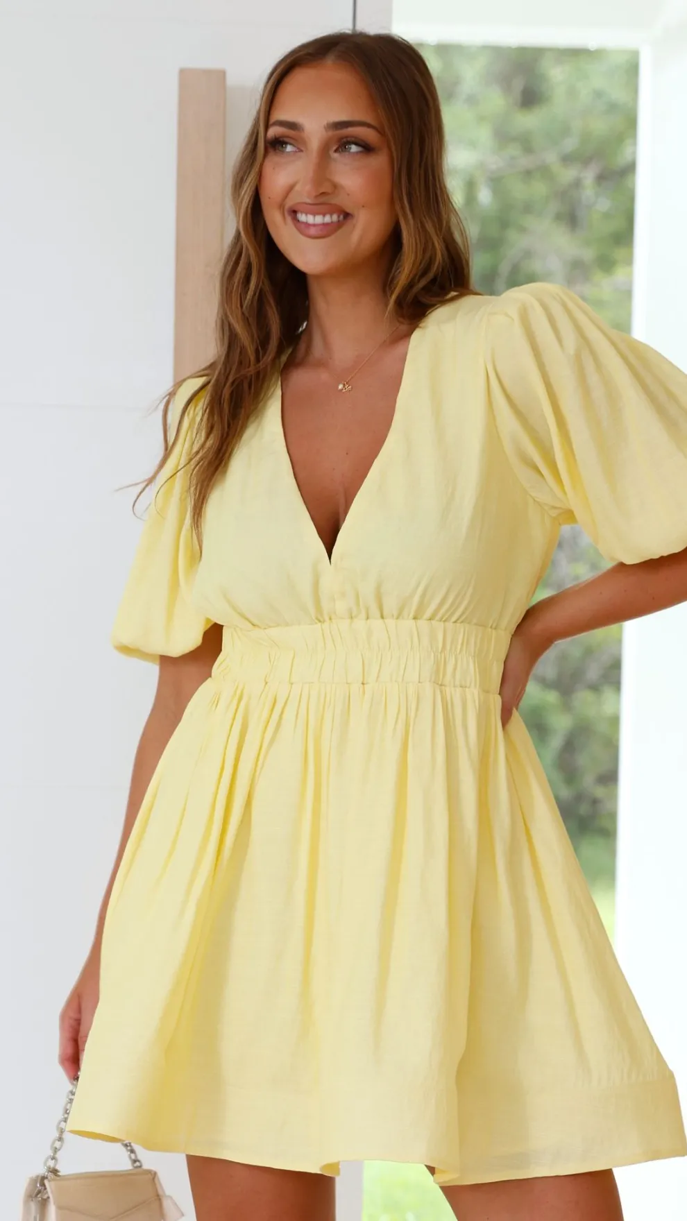 Erin Mini Dress - Yellow