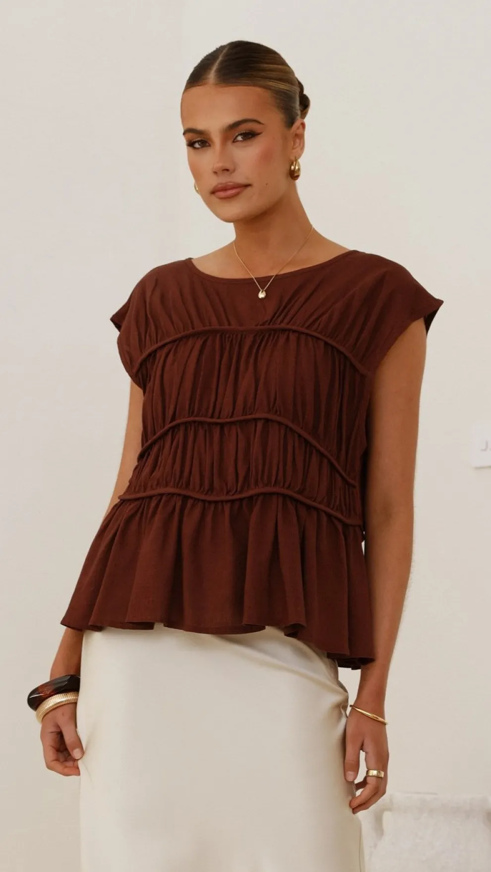 Evelyn Top - Chocolate
