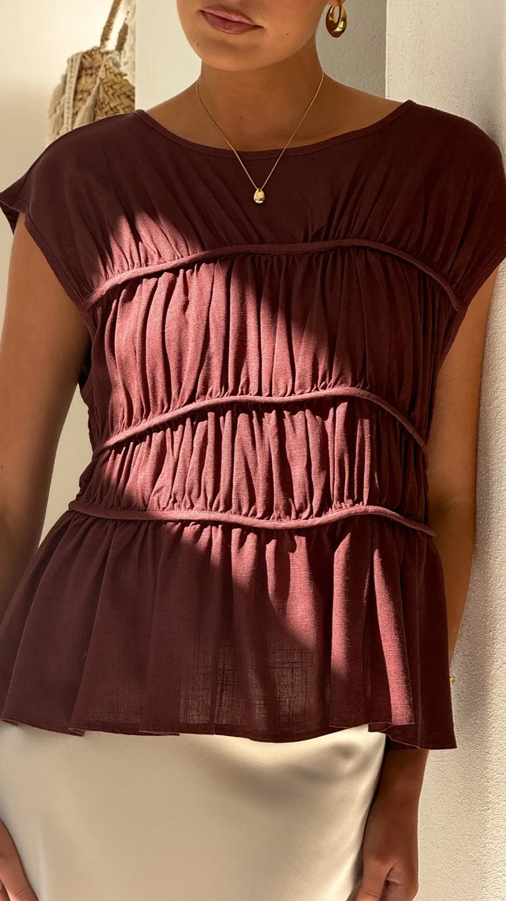 Evelyn Top - Chocolate