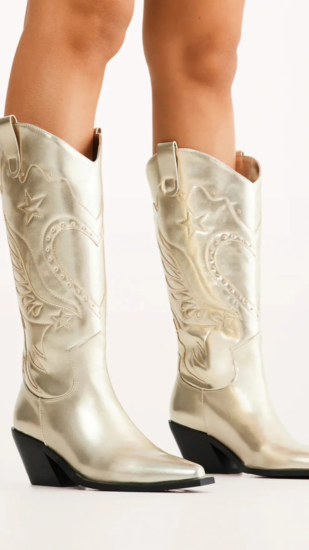 Everlyn Boots - Gold Metallic