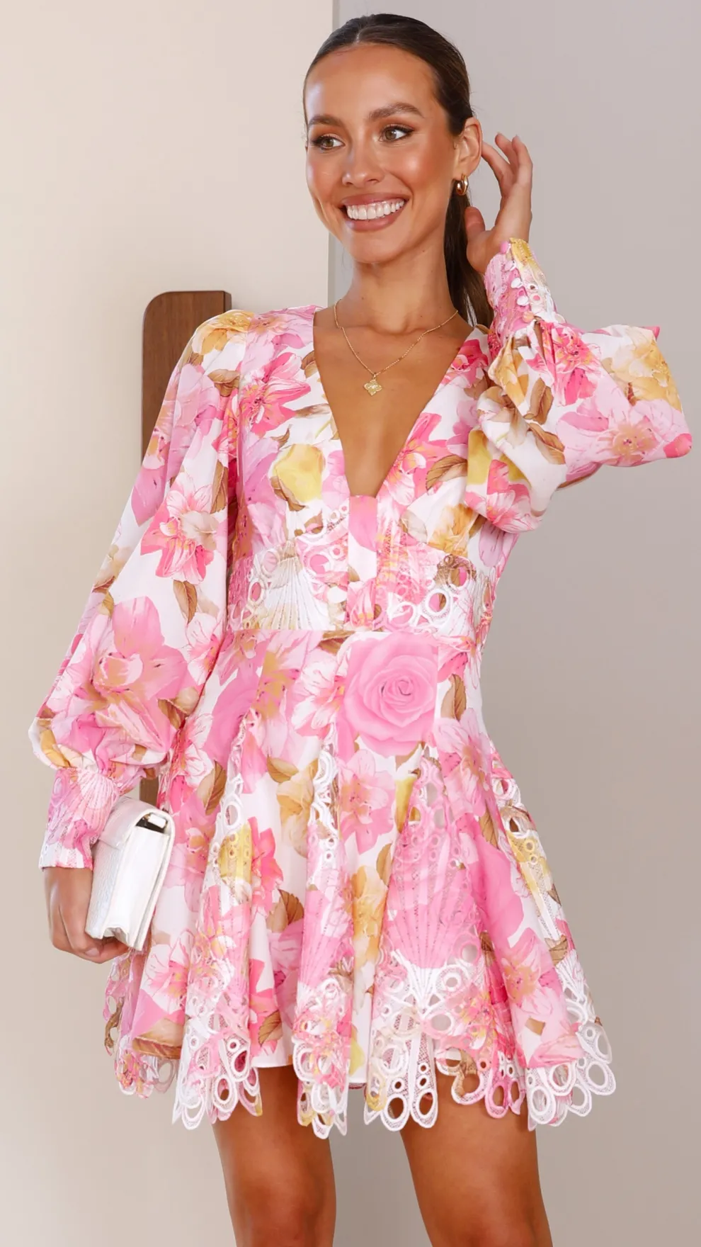 Felicity Mini Dress - Pink Floral