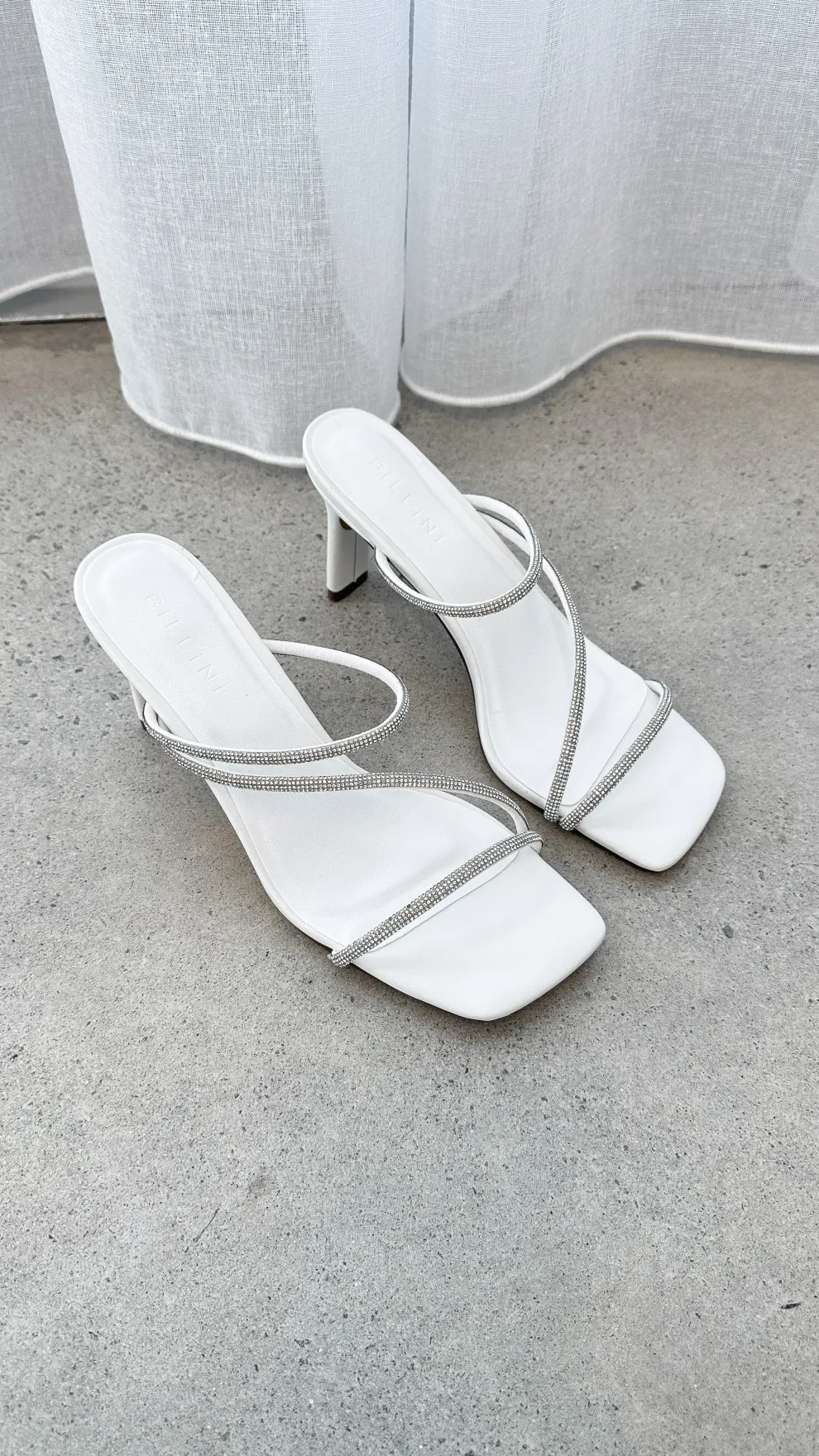 Femi Heel - White Diamante