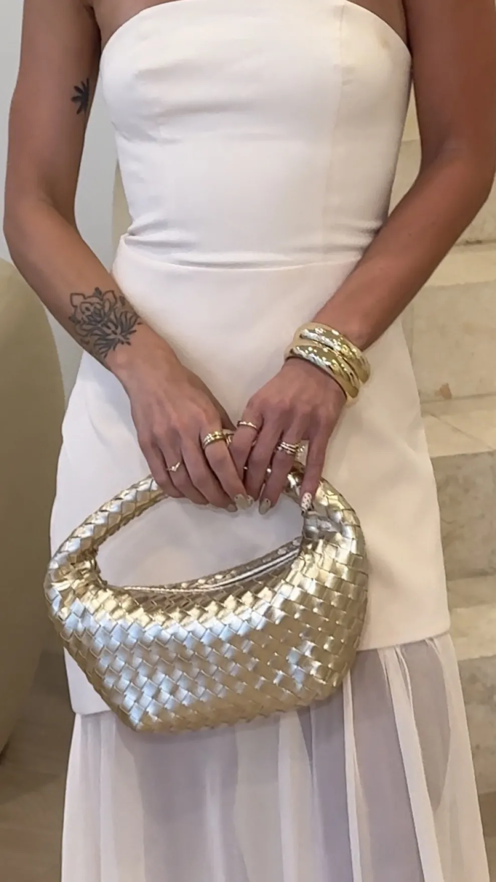 Fenella Asymmetrical Maxi Dress - White