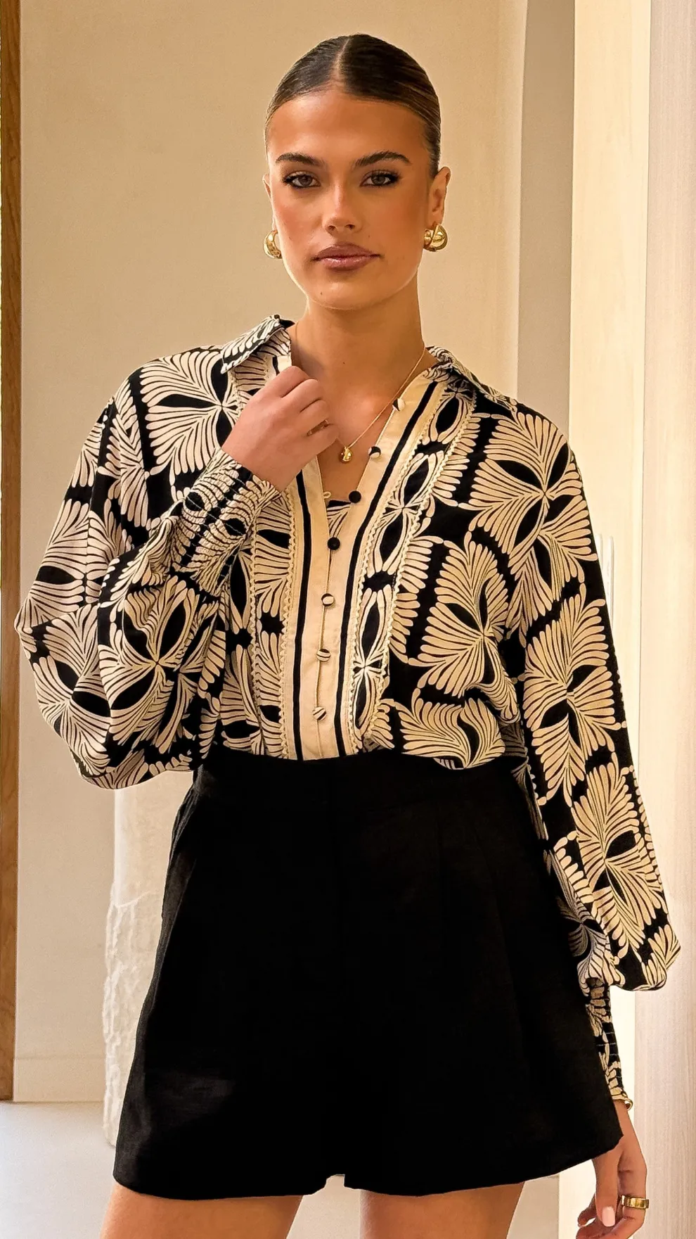 Flora Top - Cortana Print