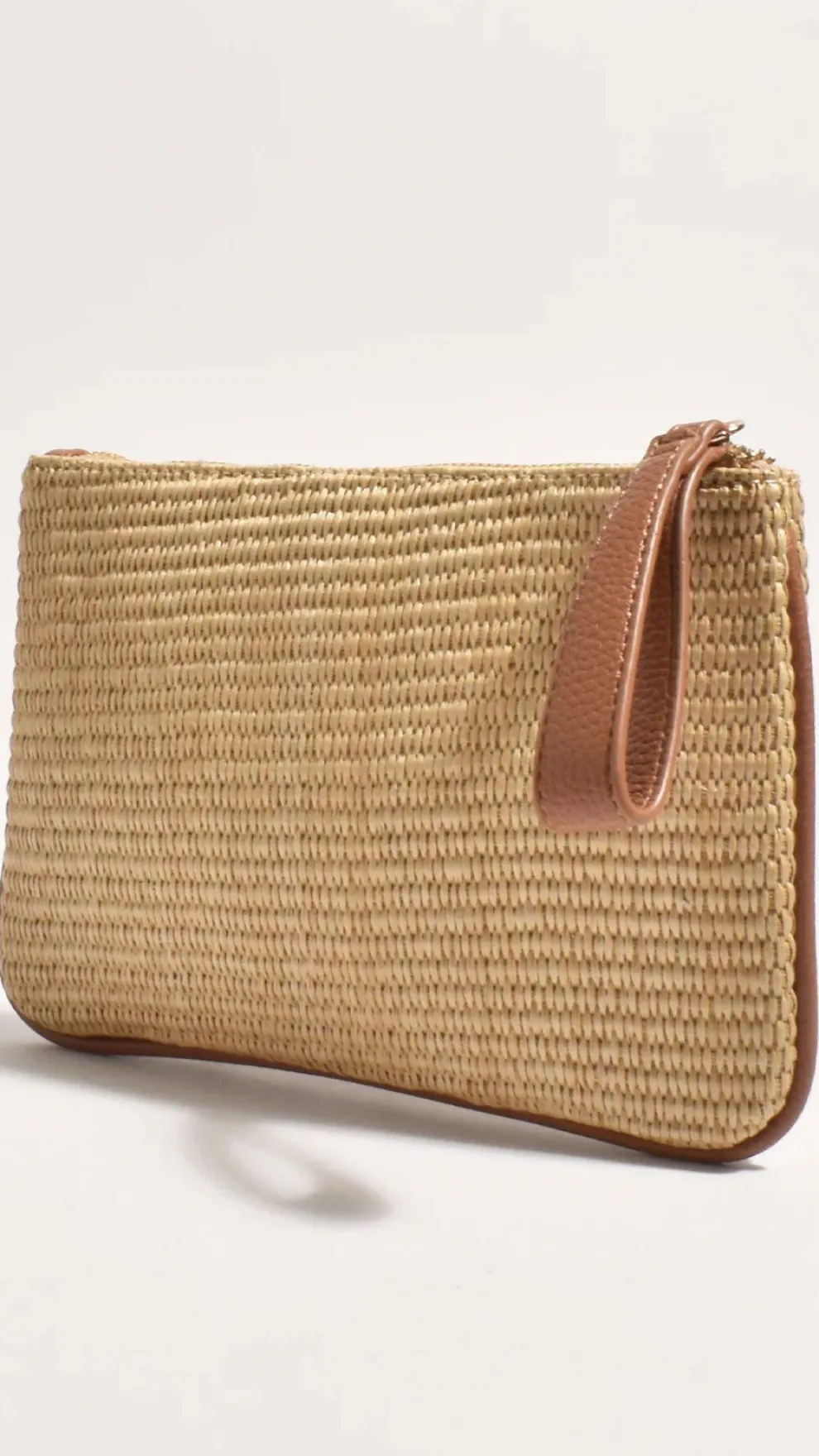Francesca Weave Pouch - Natural/Tan