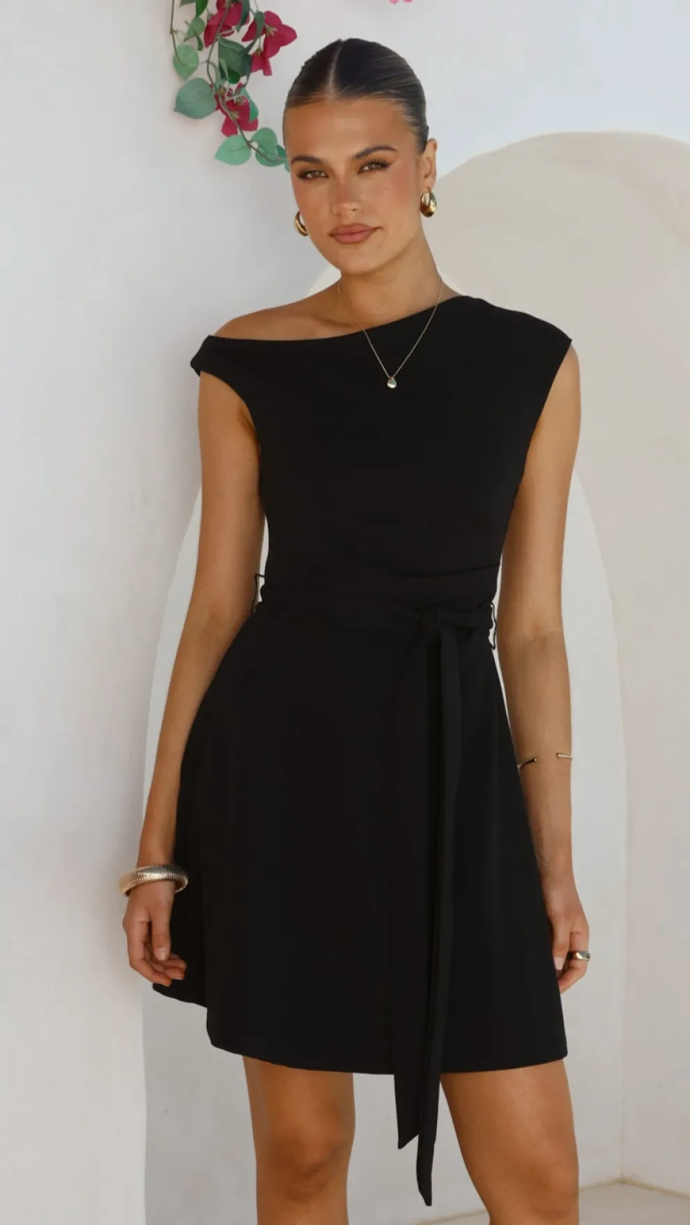 Gem Mini Dress - Black