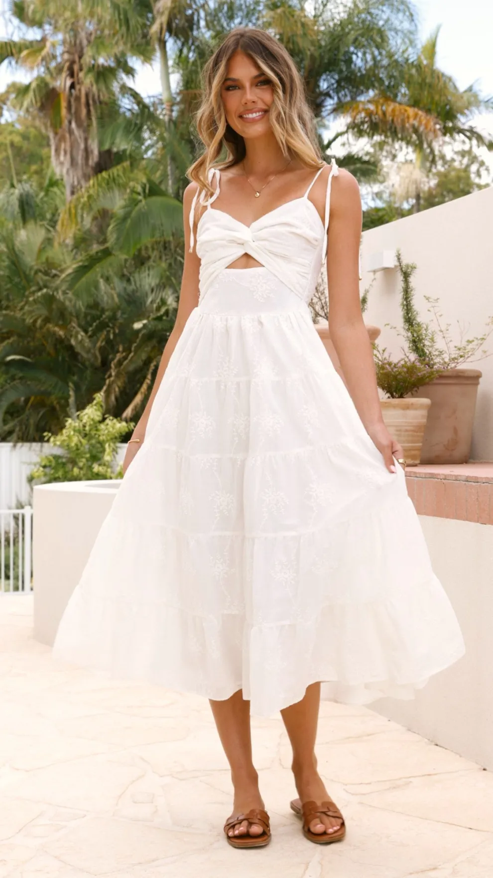 Ginnie Midi Dress - White