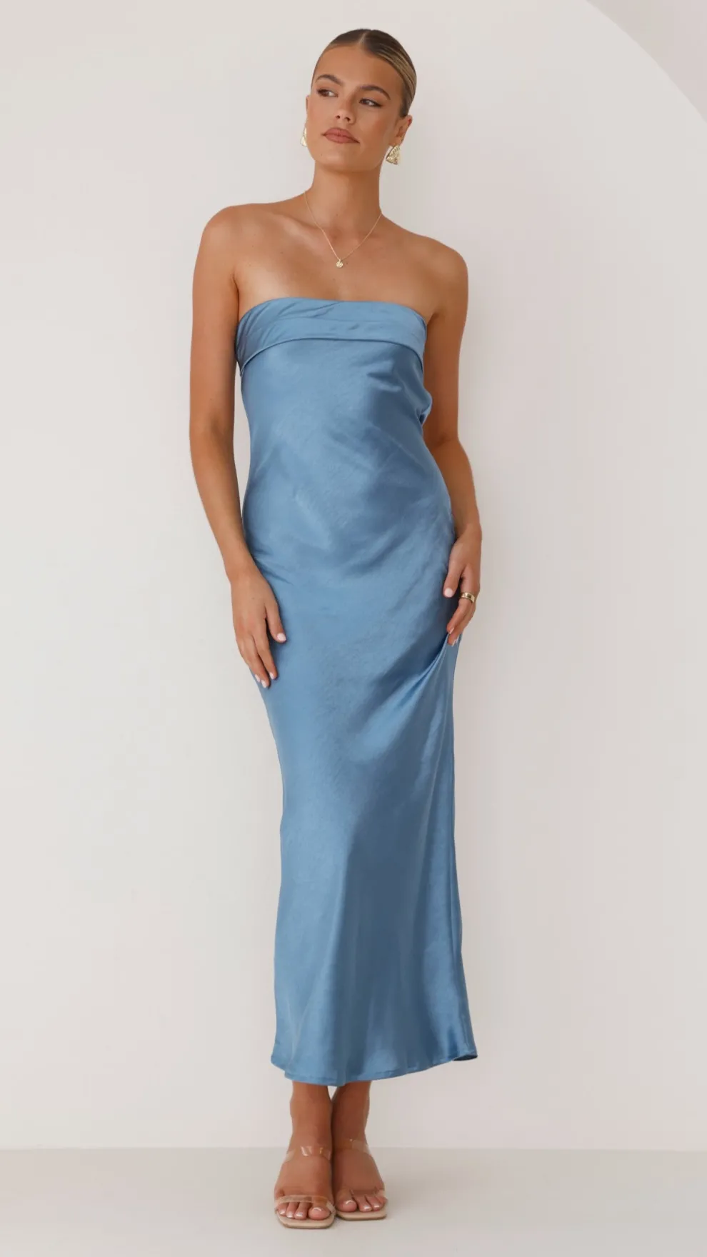 Gisele Maxi Dress - Steel Blue