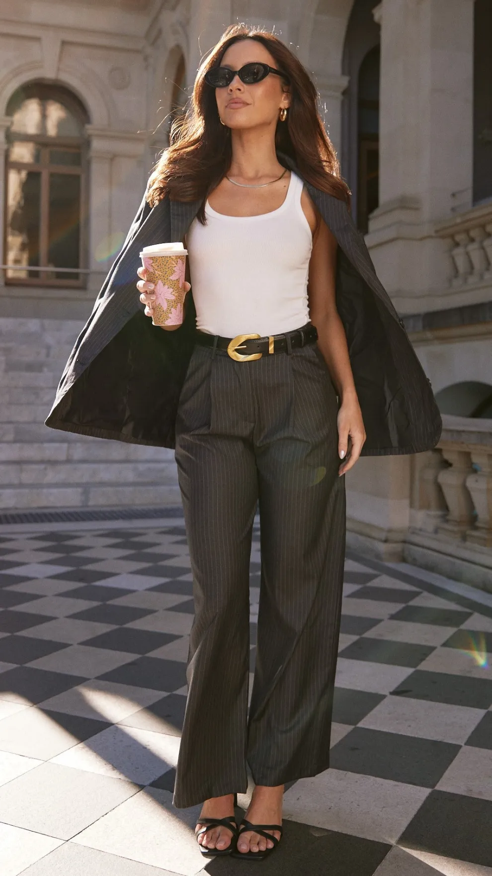 Hadrian Blazer - Charcoal Pinstripe