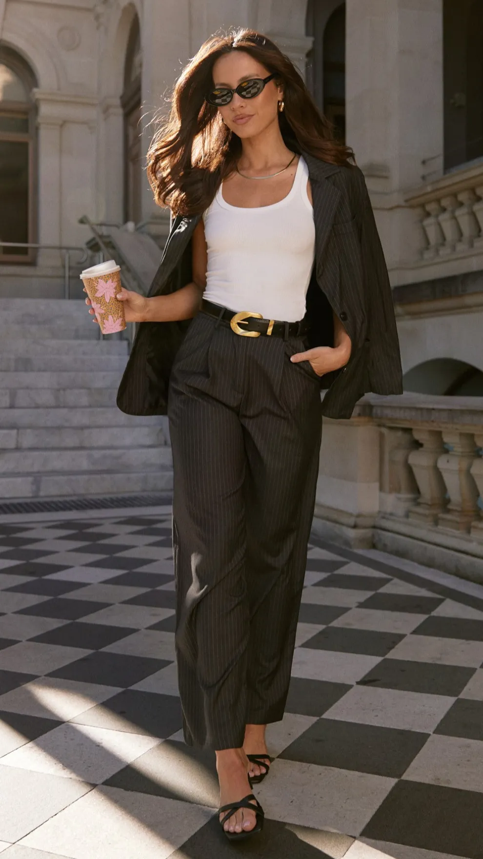 Hadrian Blazer - Charcoal Pinstripe