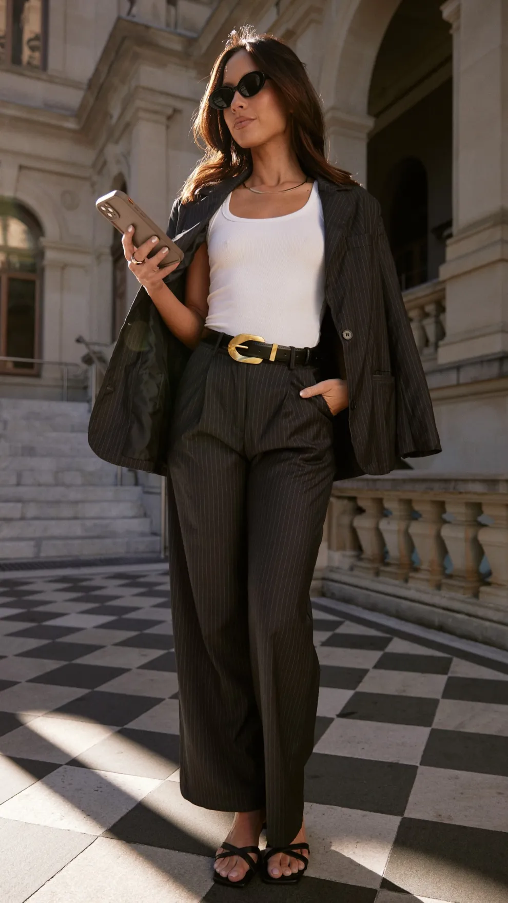 Hadrian Blazer - Charcoal Pinstripe