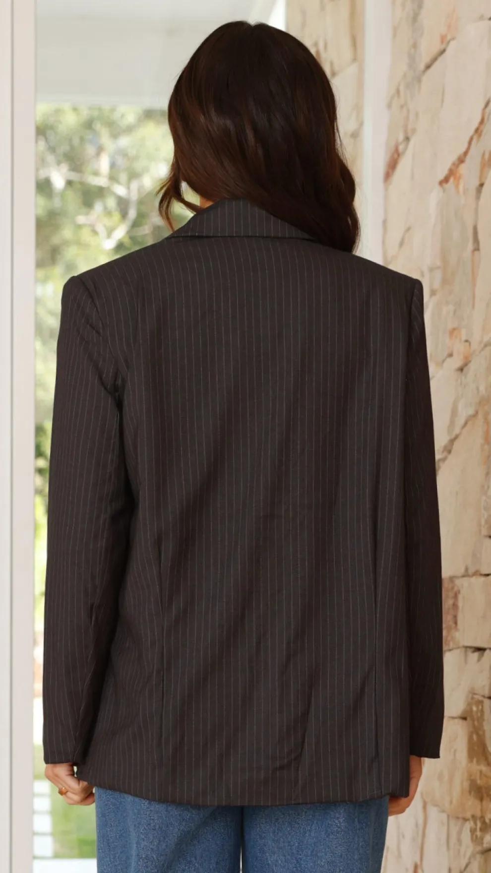 Hadrian Blazer - Charcoal Pinstripe