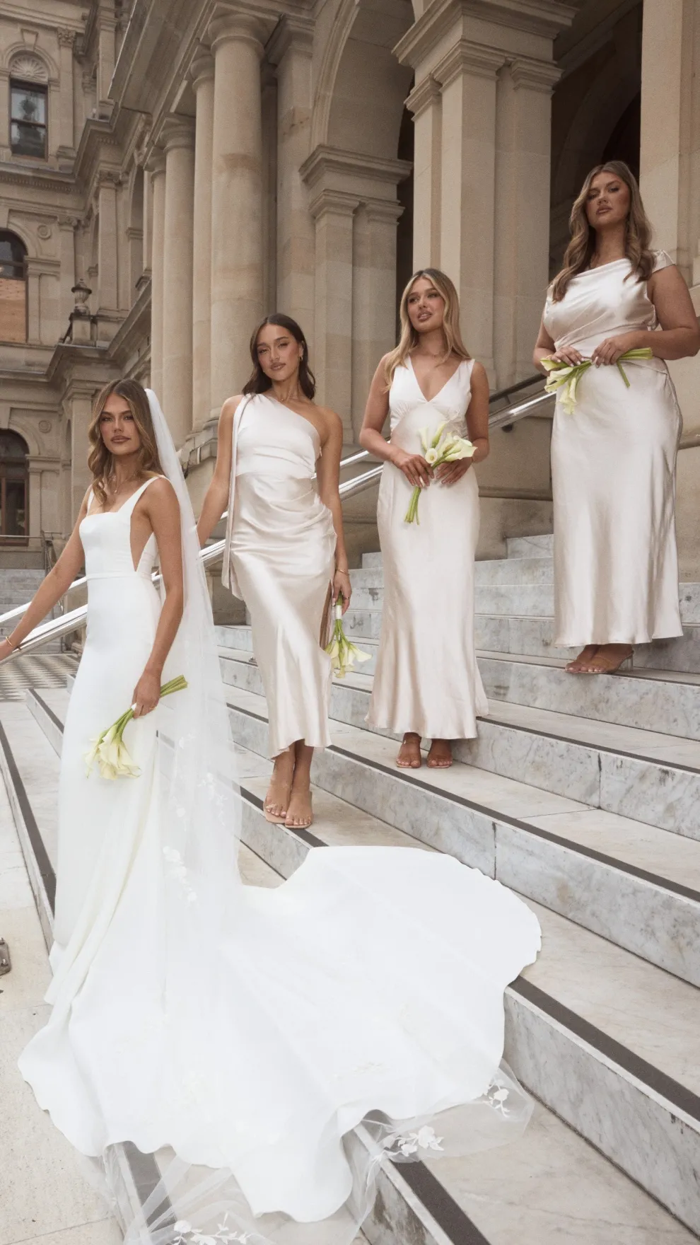 Halle One Shoulder Maxi Dress - Champagne