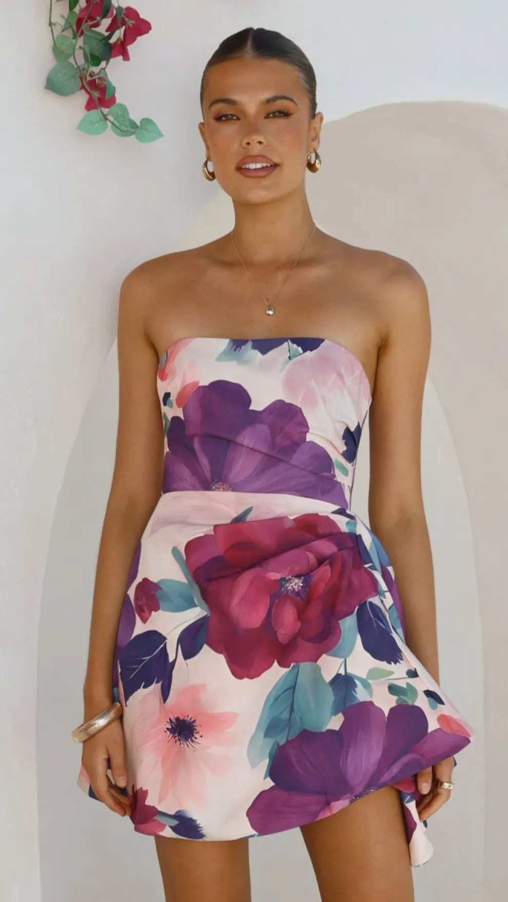 Hanae Mini Dress - Violet Floral